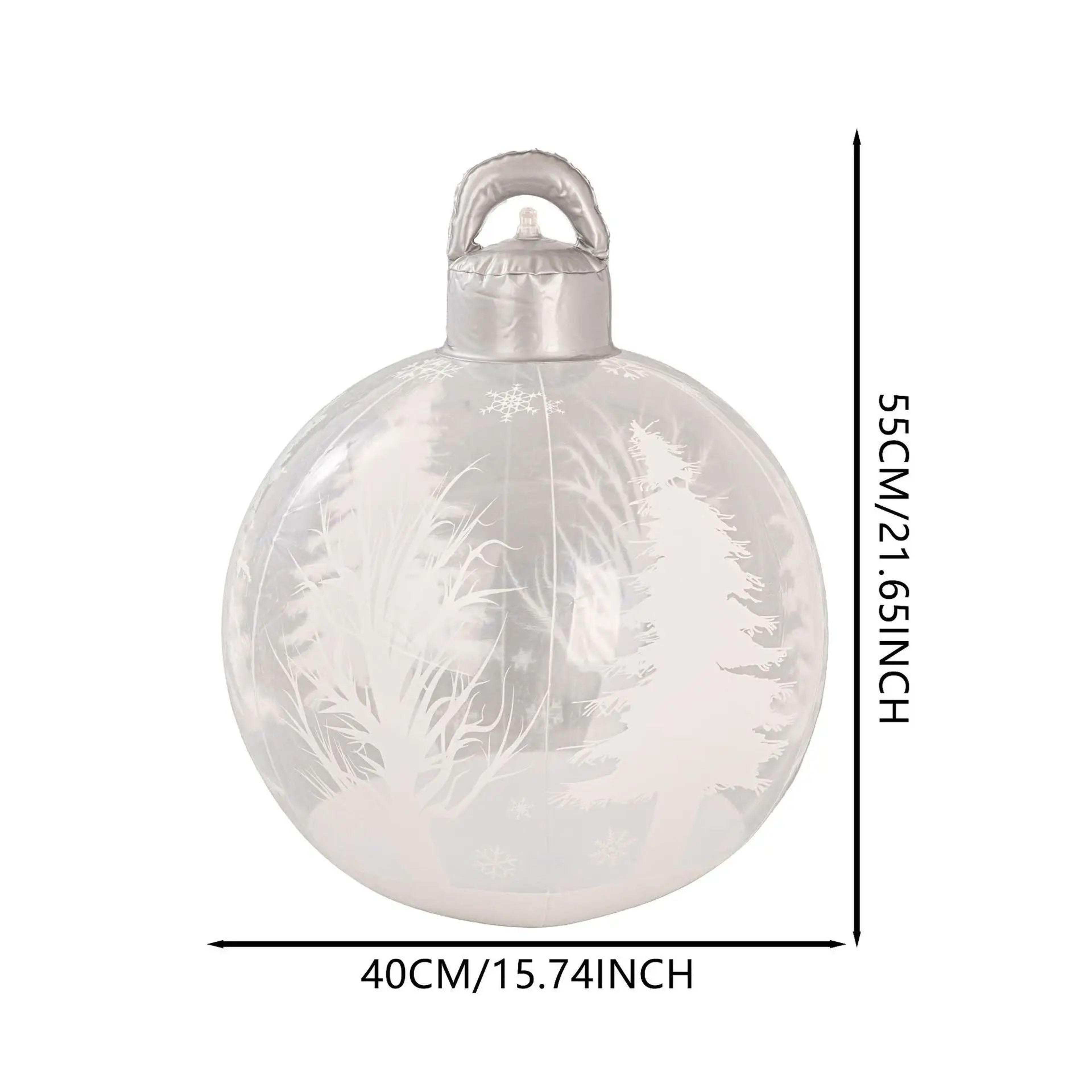 40cm Inflatable Christmas Ball  PVC BlowUp Ornament For Outdoor  Indoor Decor 8