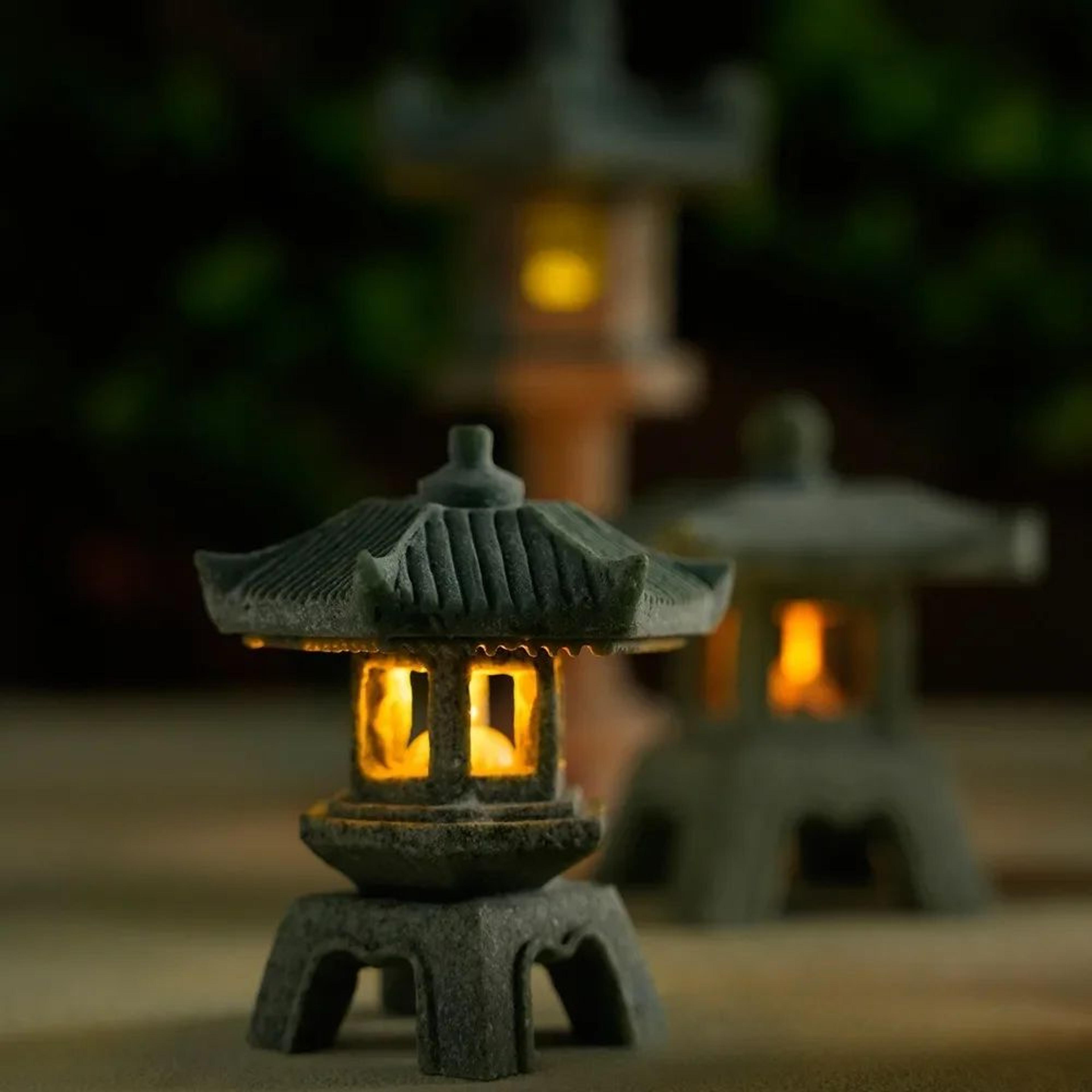 Pagoda Lantern Garden Statue  Zen Landscape Decor For Yard Bonsai  Aquariums 2