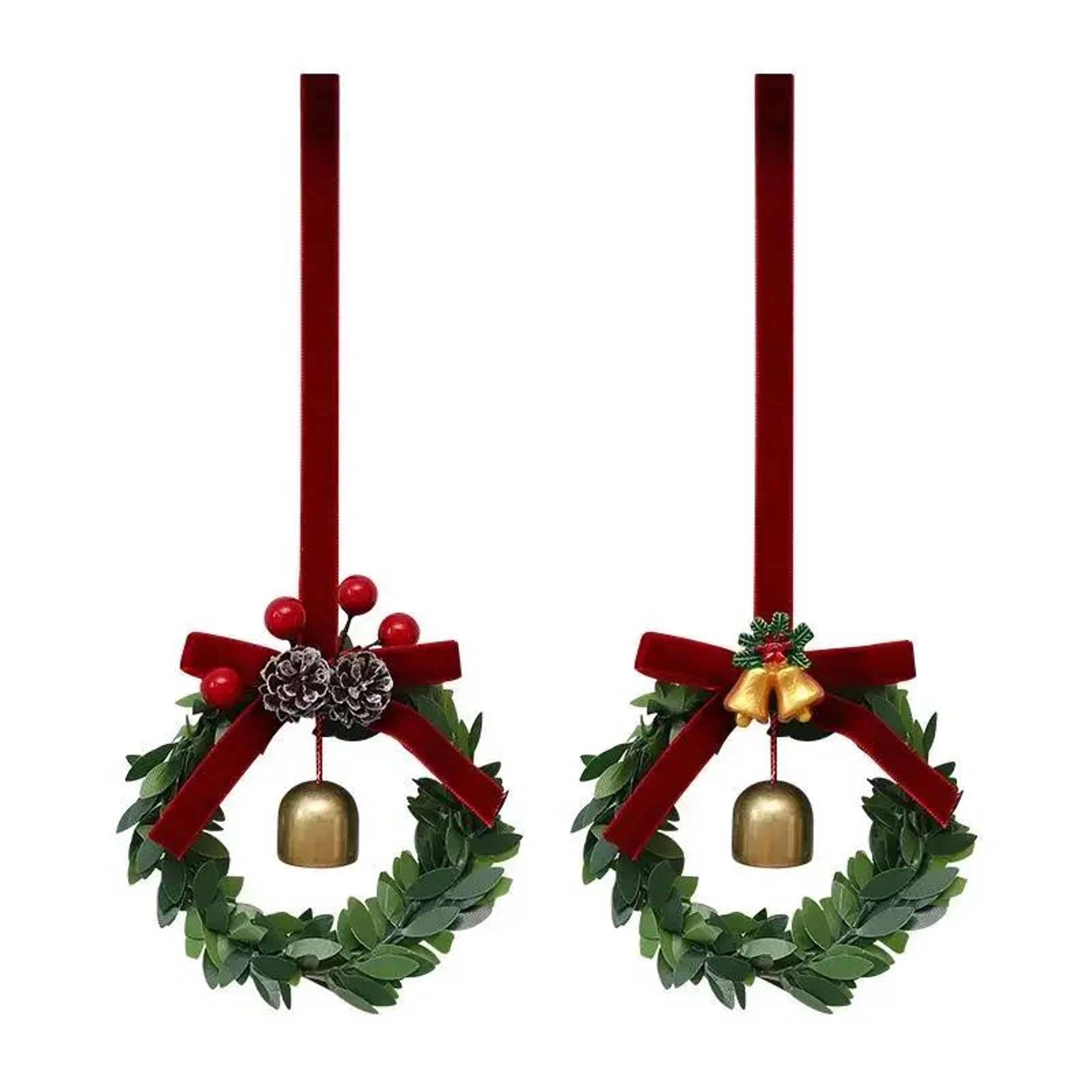Mini 1 12 Dollhouse Christmas Wreath And Garland Decoration 4