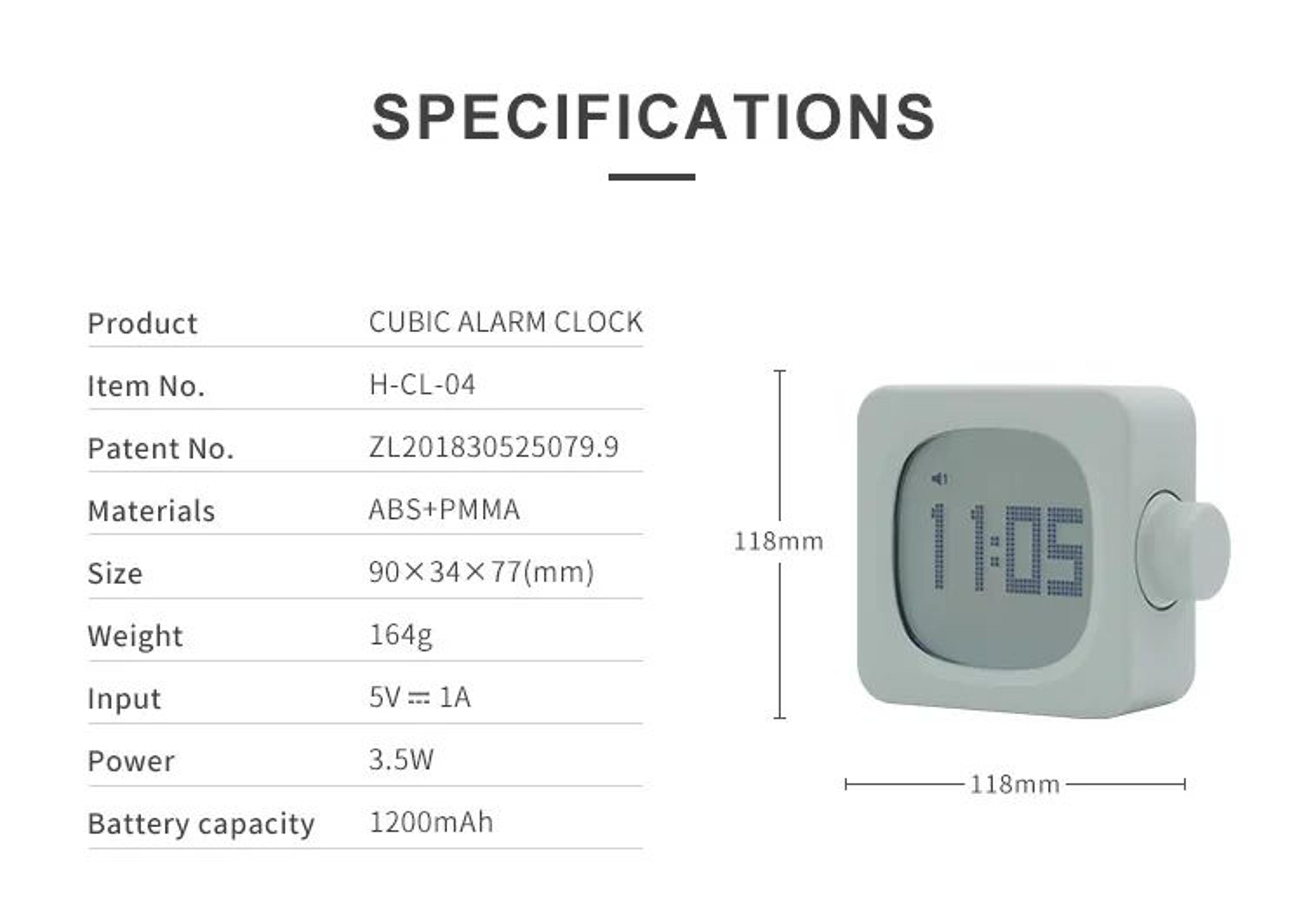 Square Digital LED Alarm Clock With USB Charger  Timer 2