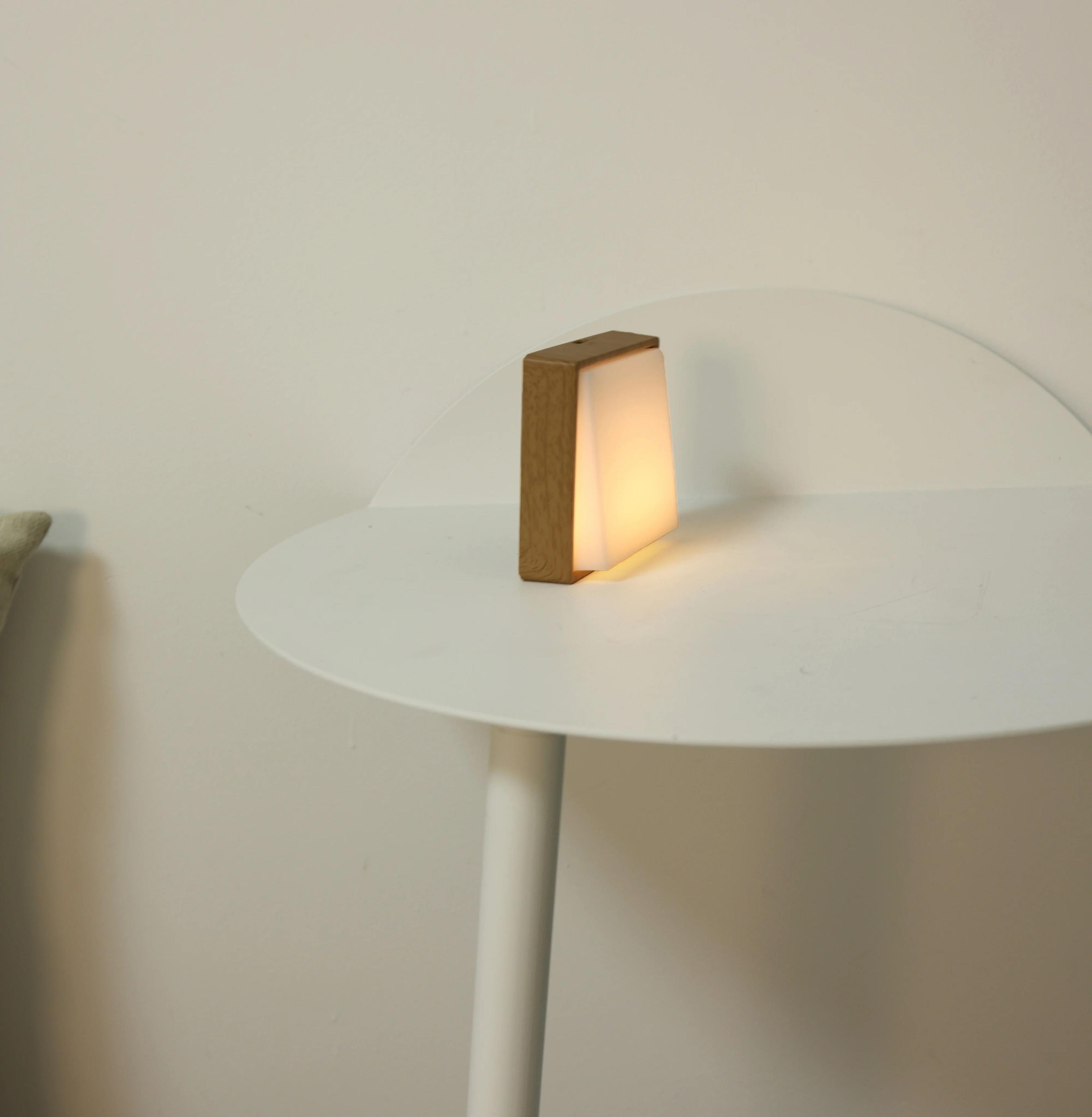 Beech Wood Magnetic Switch Night Light  Rechargeable Wall  Bedside Lamp 2