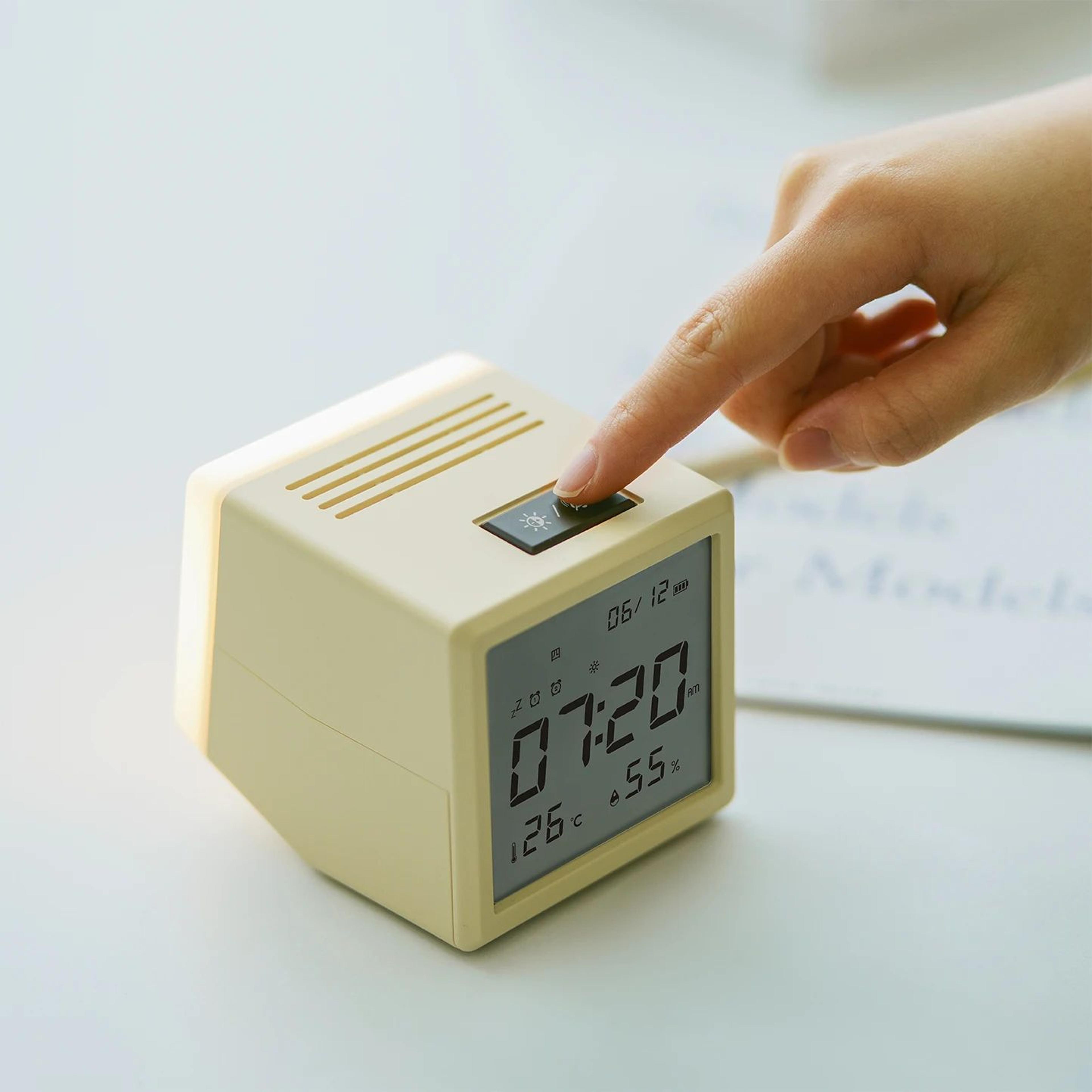Digital LED Alarm Clock With Temperature Display  Night Light  Multifunctional Bedside Desktop Cloc 25