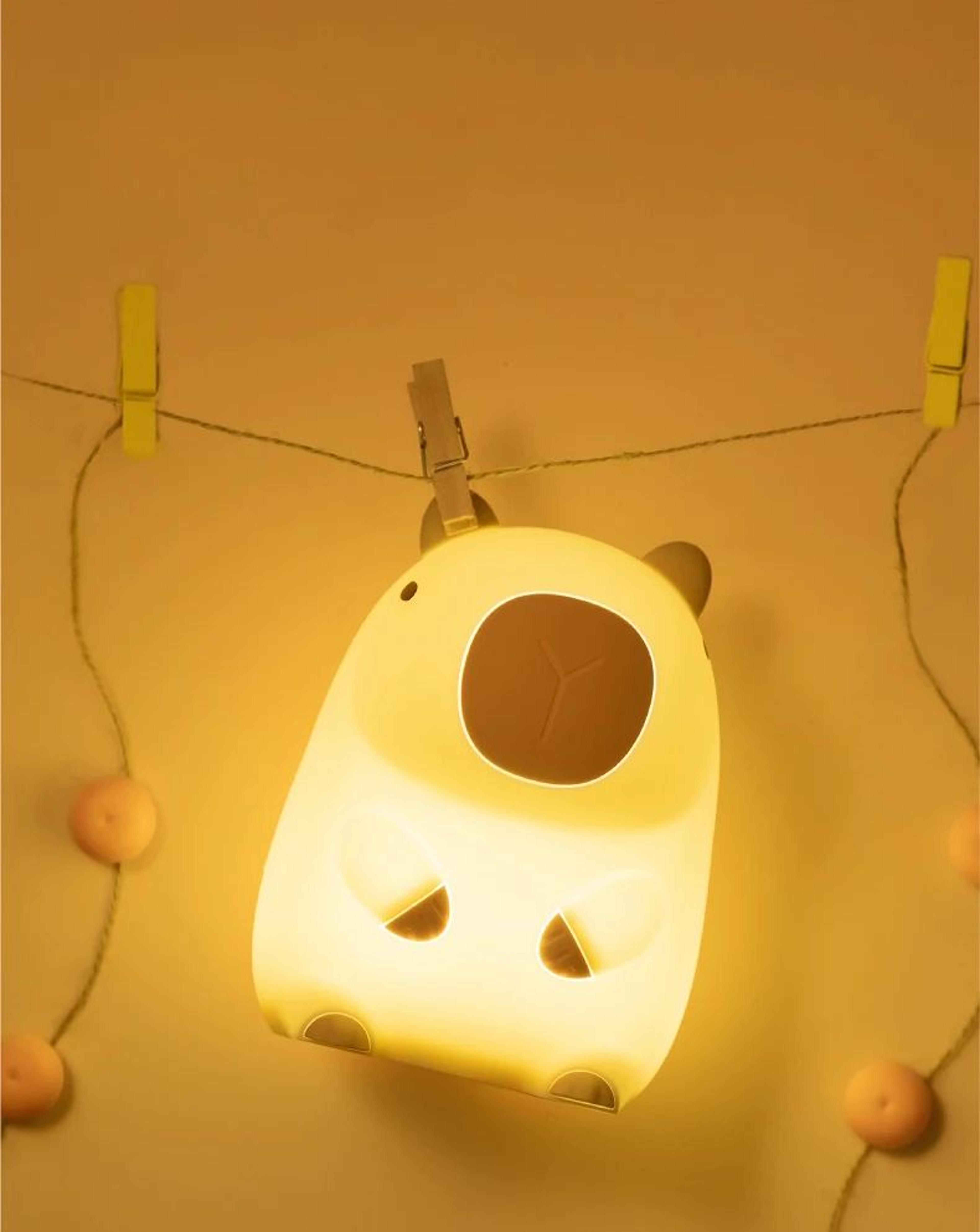 Capybara Silicone Night Light  Cute Anime LED Rechargeable Lamp 1