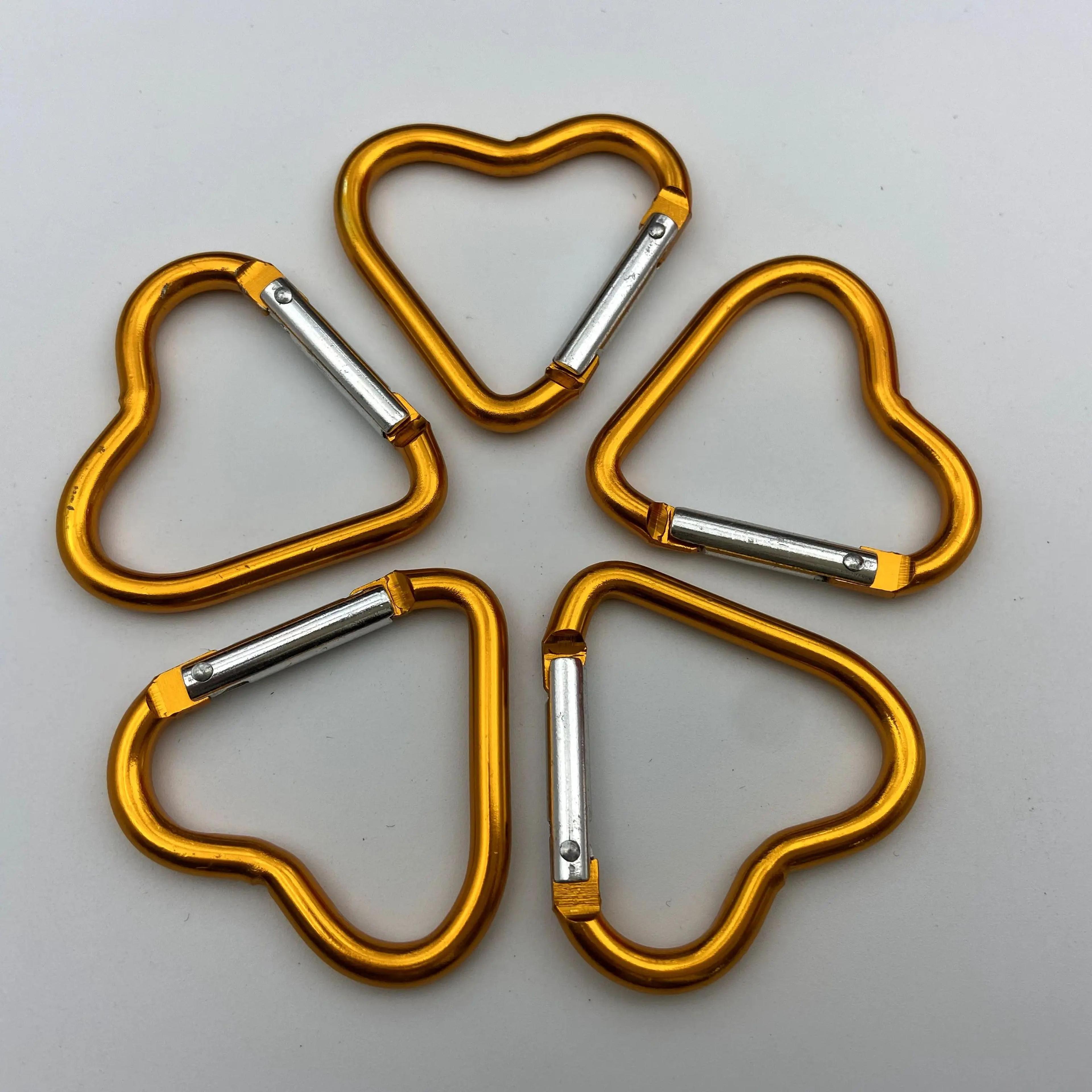 Heart Shaped Metal Carabiner Keychain Set For Outdoor And Everyday Use 5 Pack 15