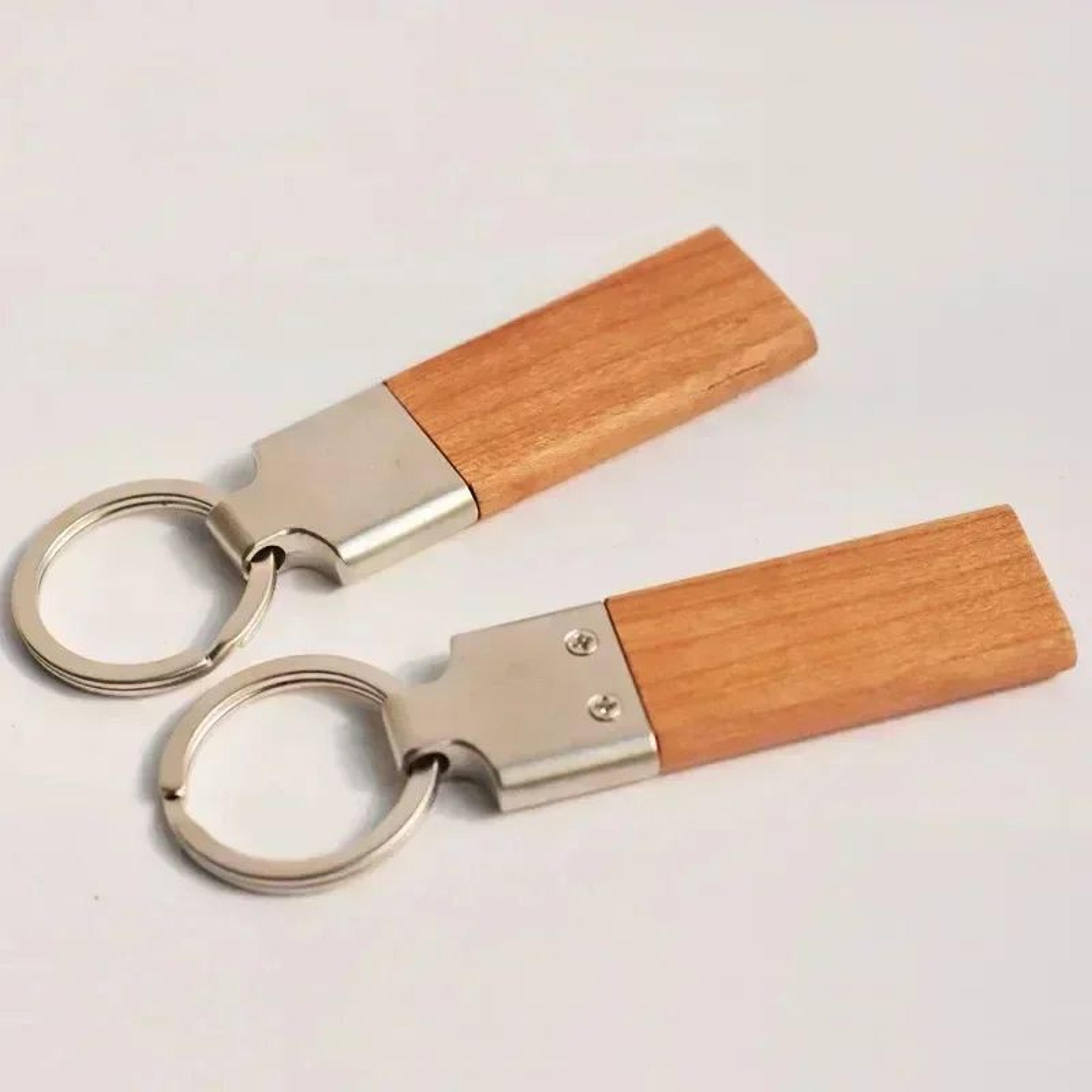 Custom Laser Engraved Wood Keychain Personalized Name Key Ring Gift 8