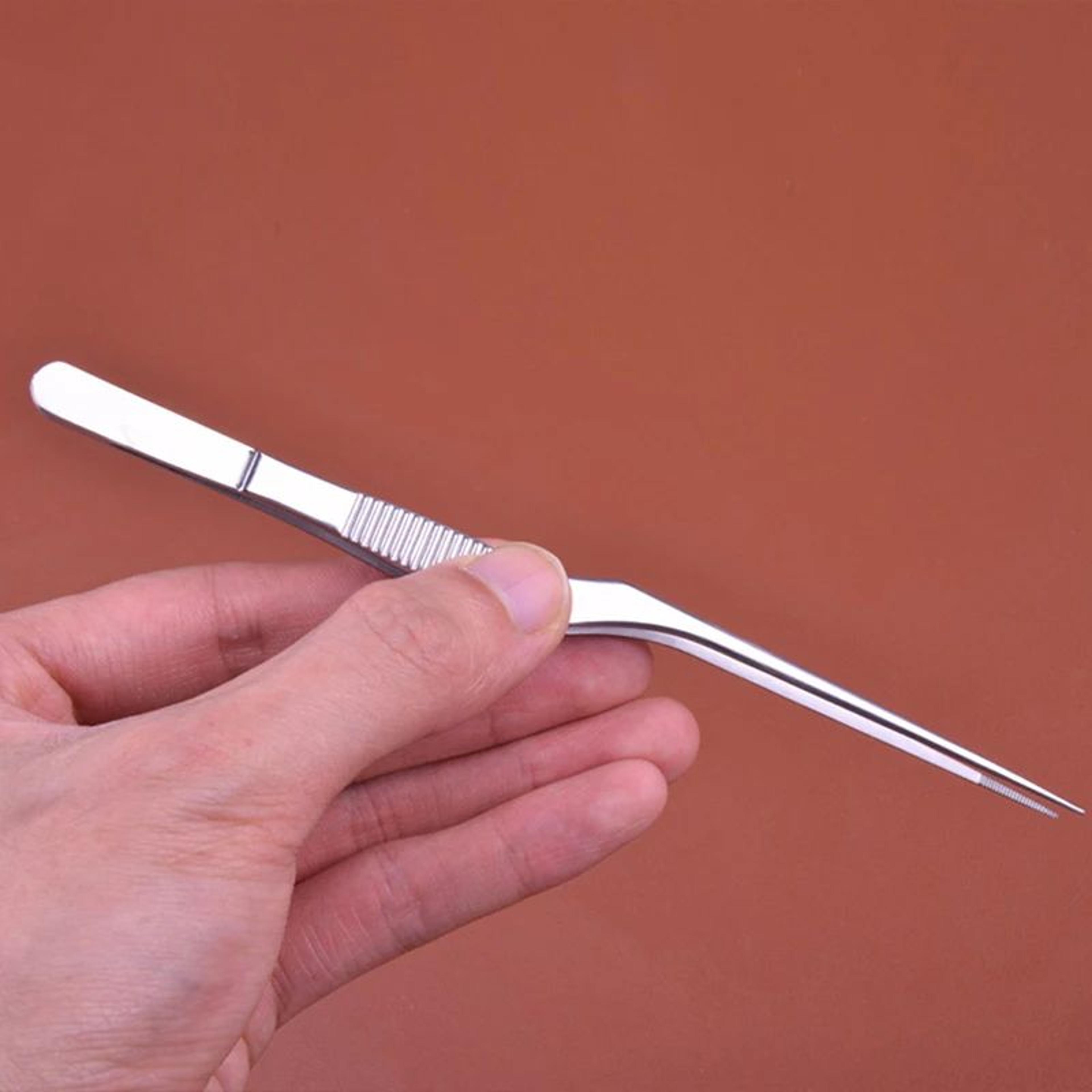Angled Ear And Nose Wax Removal Forceps 135cm Curved Tweezers Tool 7