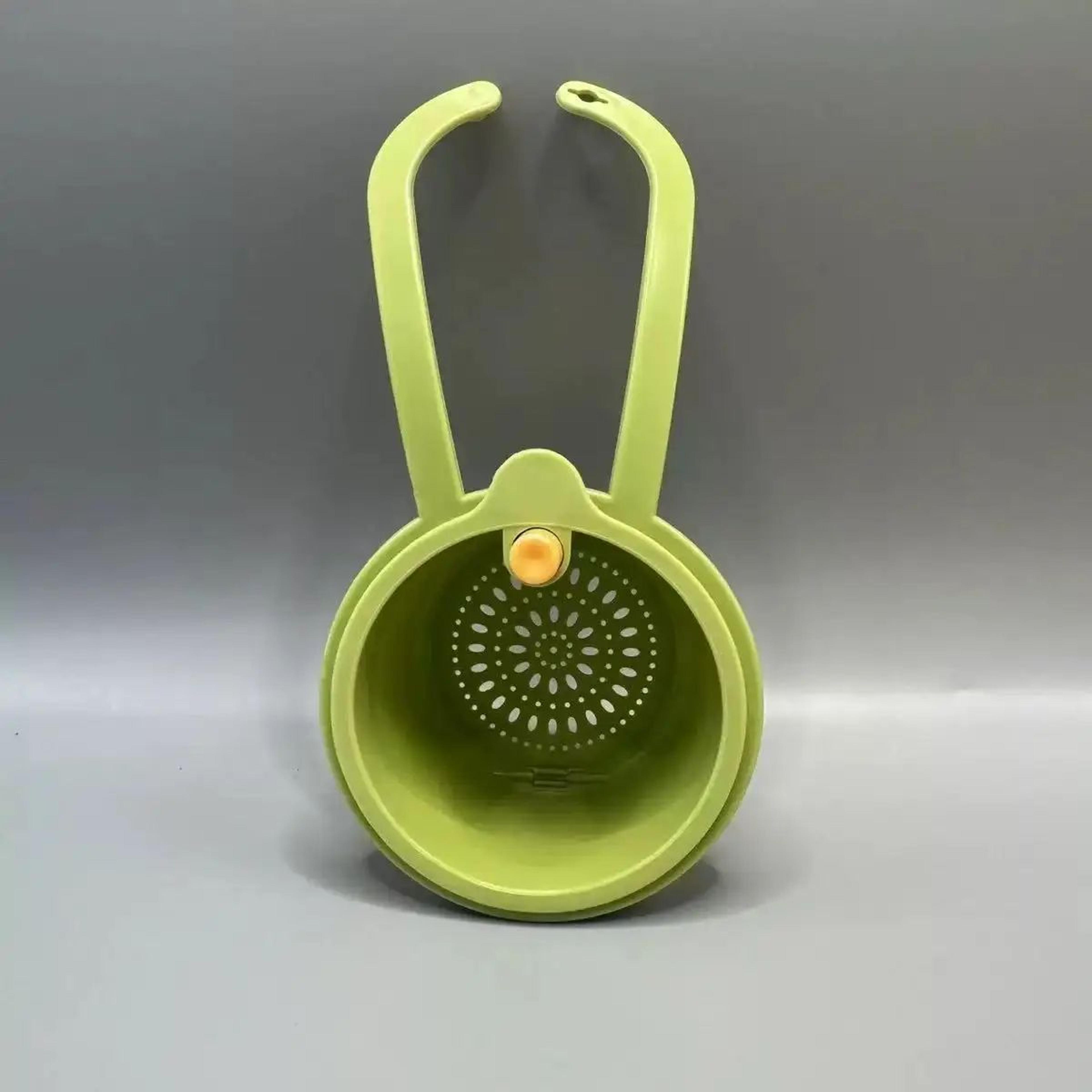 PressType Drain Basket MultiFunctional Food Strainer And Sink Organizer For Kitchen  Bathroom 7