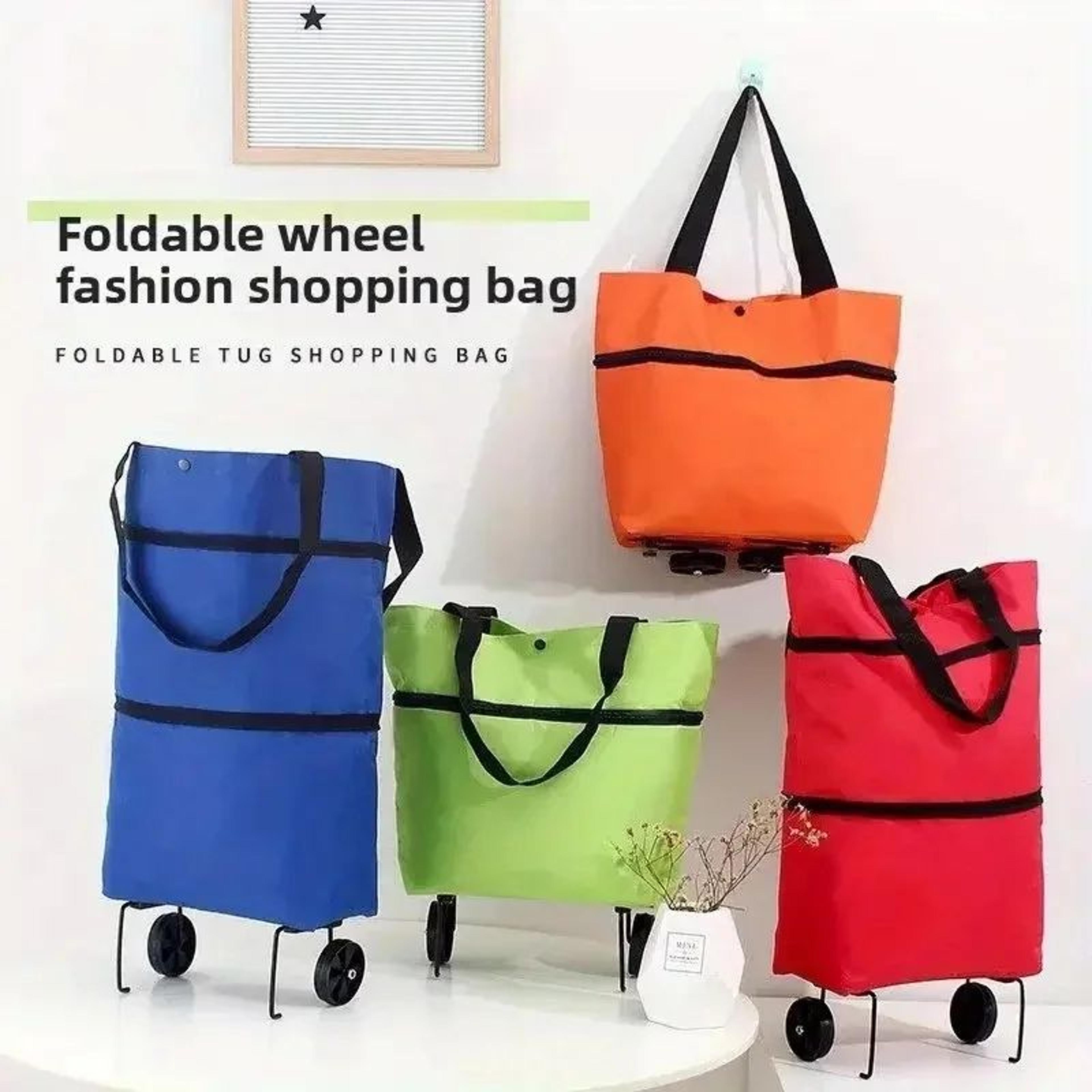 Foldable Portable Shopping Cart With Wheels Lightweight BackpackStyle Hand Cart 3