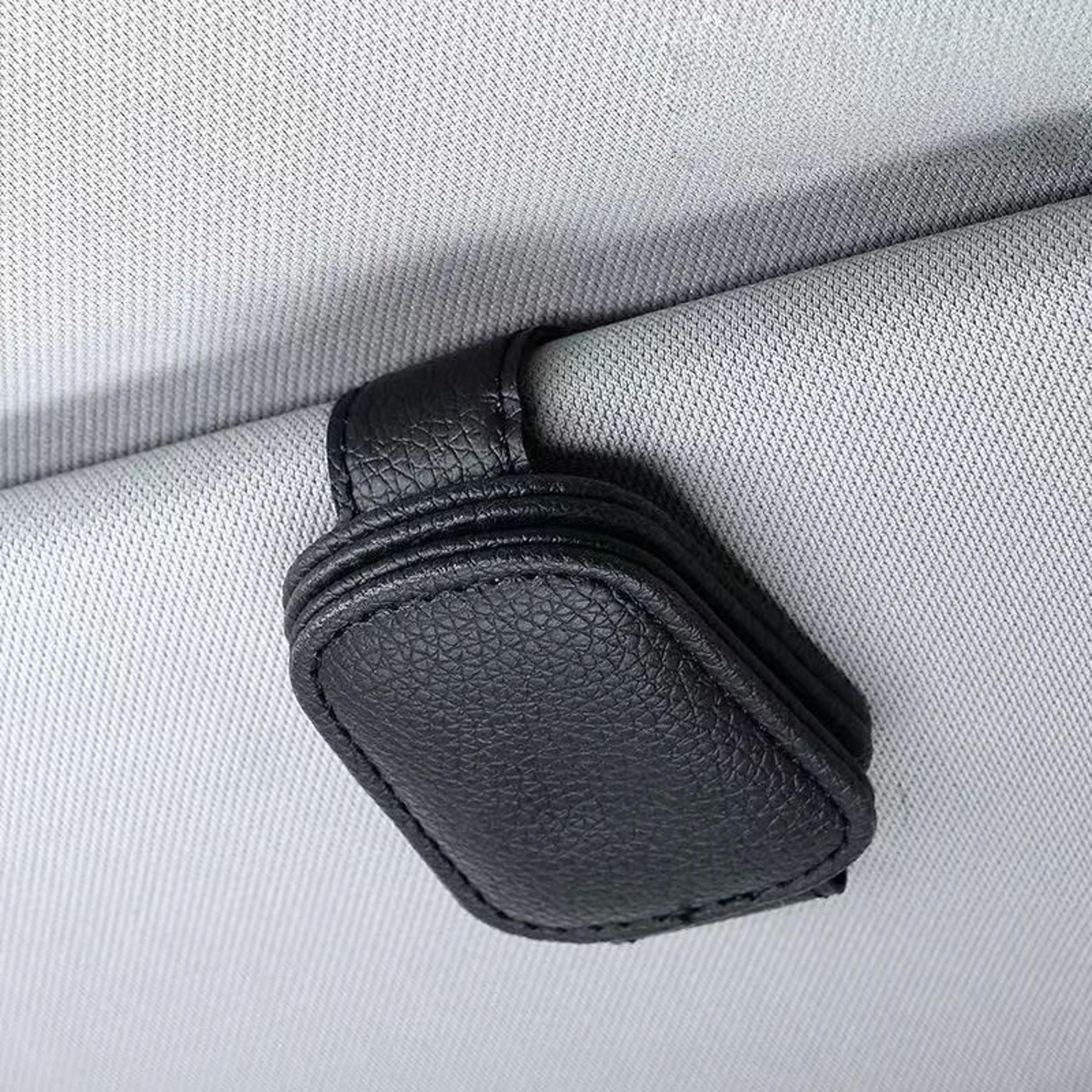 Universal Car Visor Clip Sunglasses Card And Ticket Holder Durable Compact Organizer 4