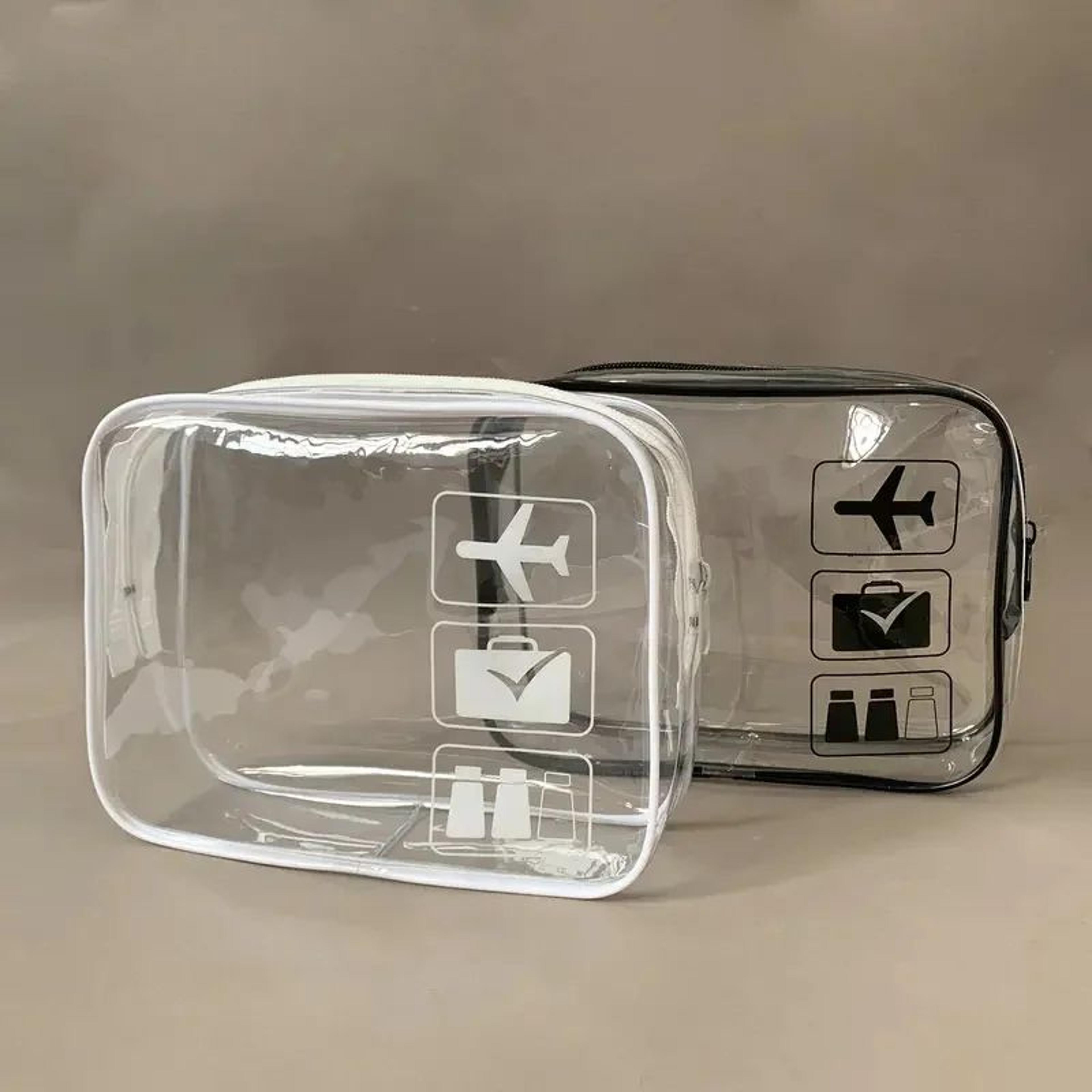 TSAApproved Quart Size Clear Toiletry Bag LeakProof Transparent Travel Makeup Bag 0