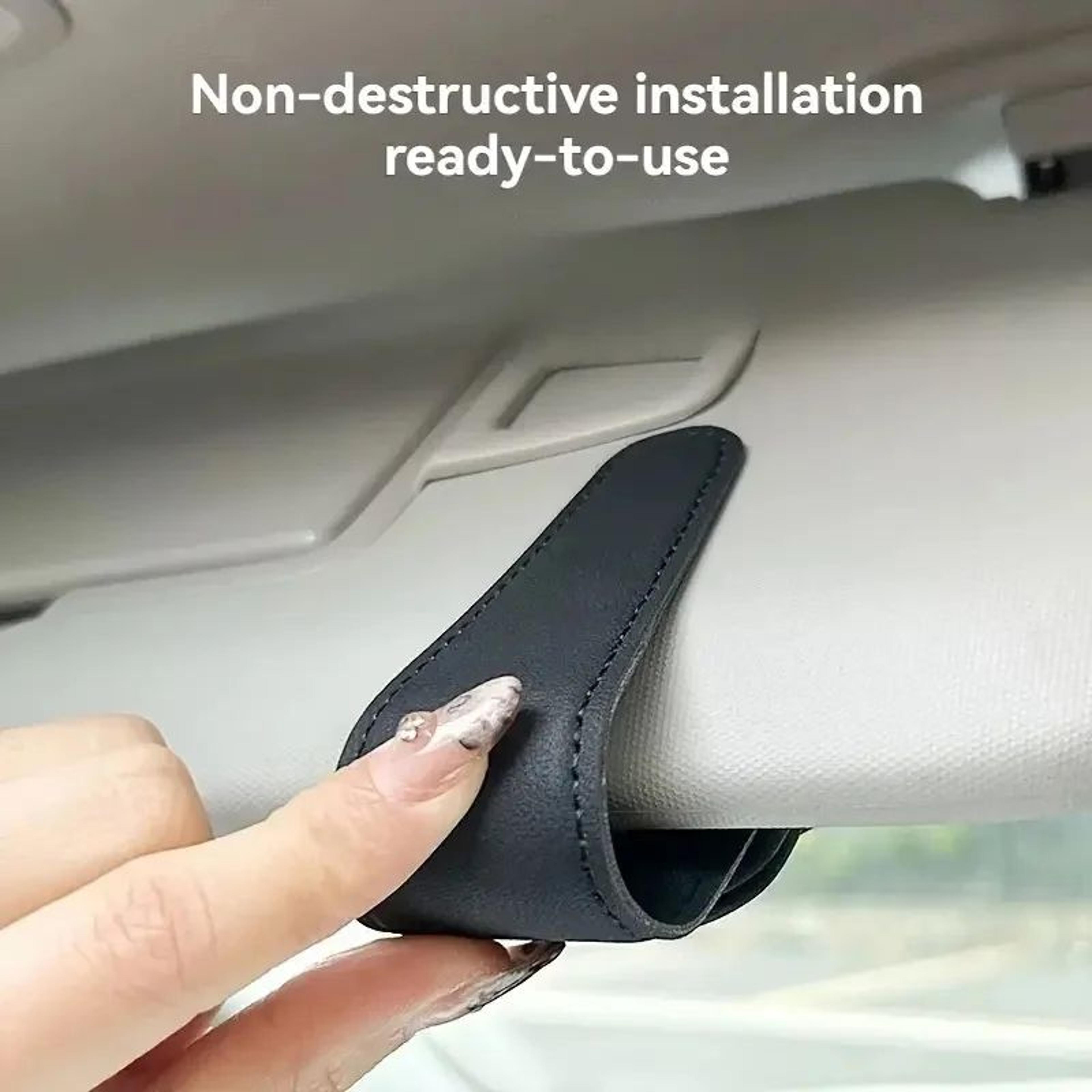 Cute Elf Car Visor Eyewear Holder Clip For Sunglasses And Glasses Fun Car Organizer 1