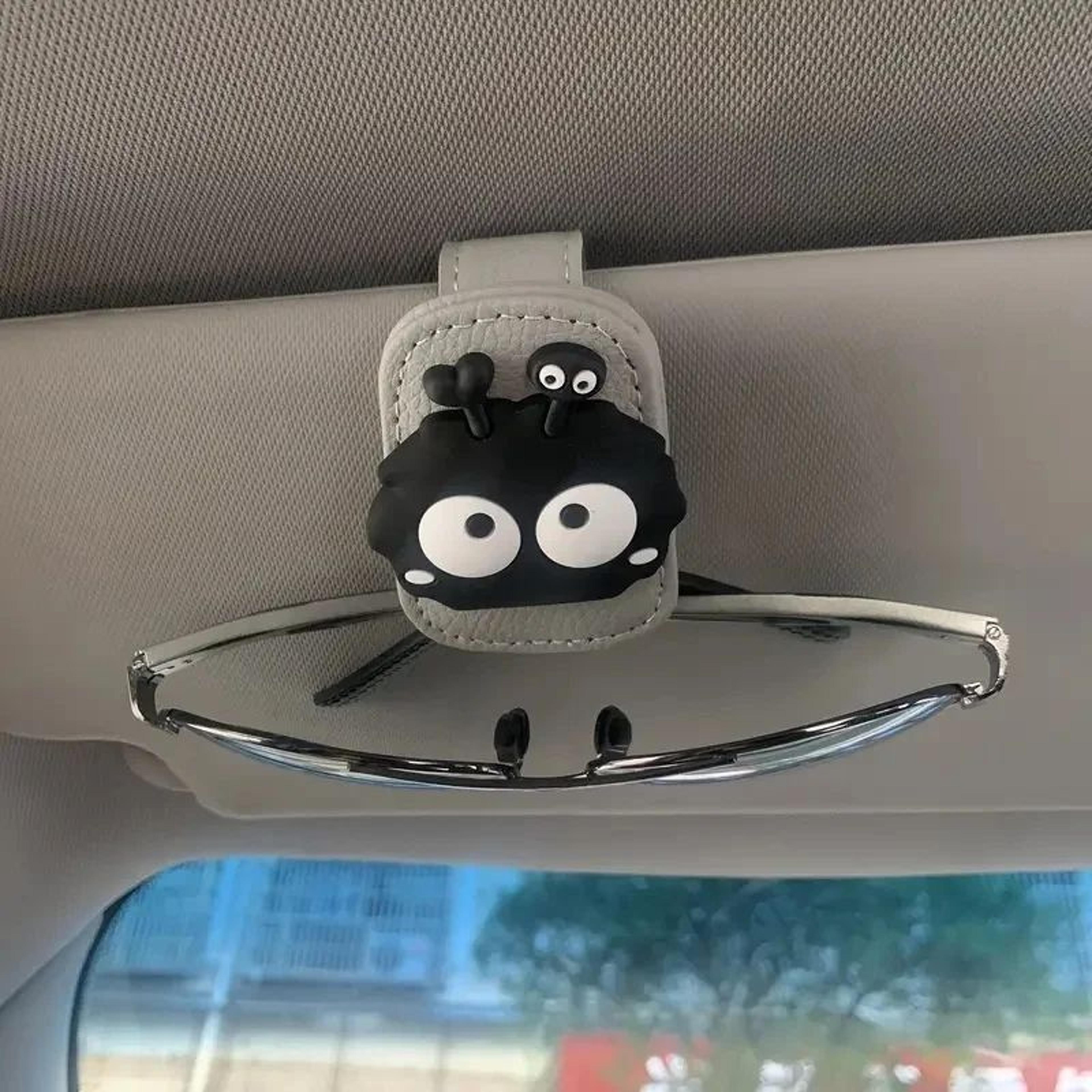 Cute Elf Car Visor Eyewear Holder Clip For Sunglasses And Glasses Fun Car Organizer 2
