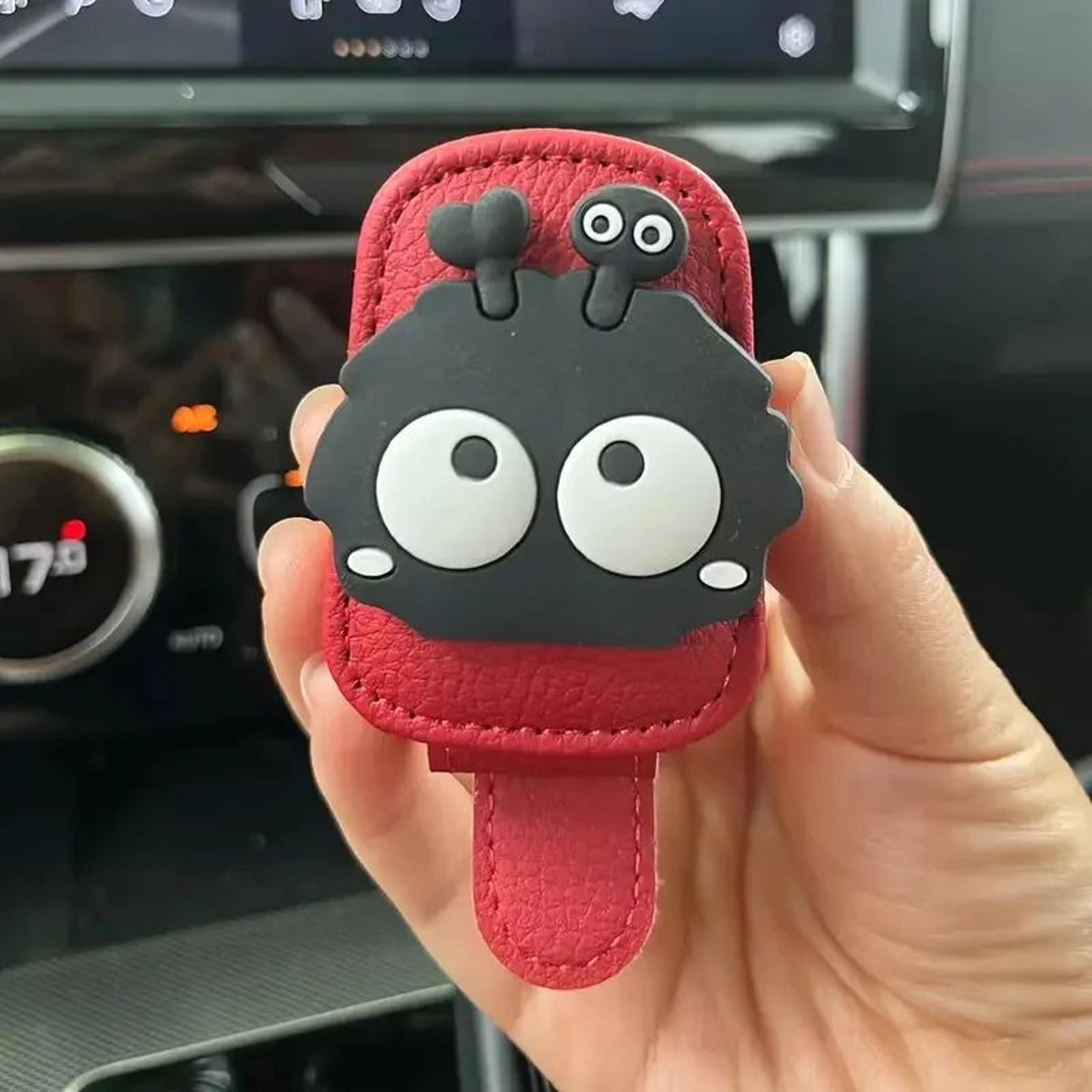 Cute Elf Car Visor Eyewear Holder Clip For Sunglasses And Glasses Fun Car Organizer 5