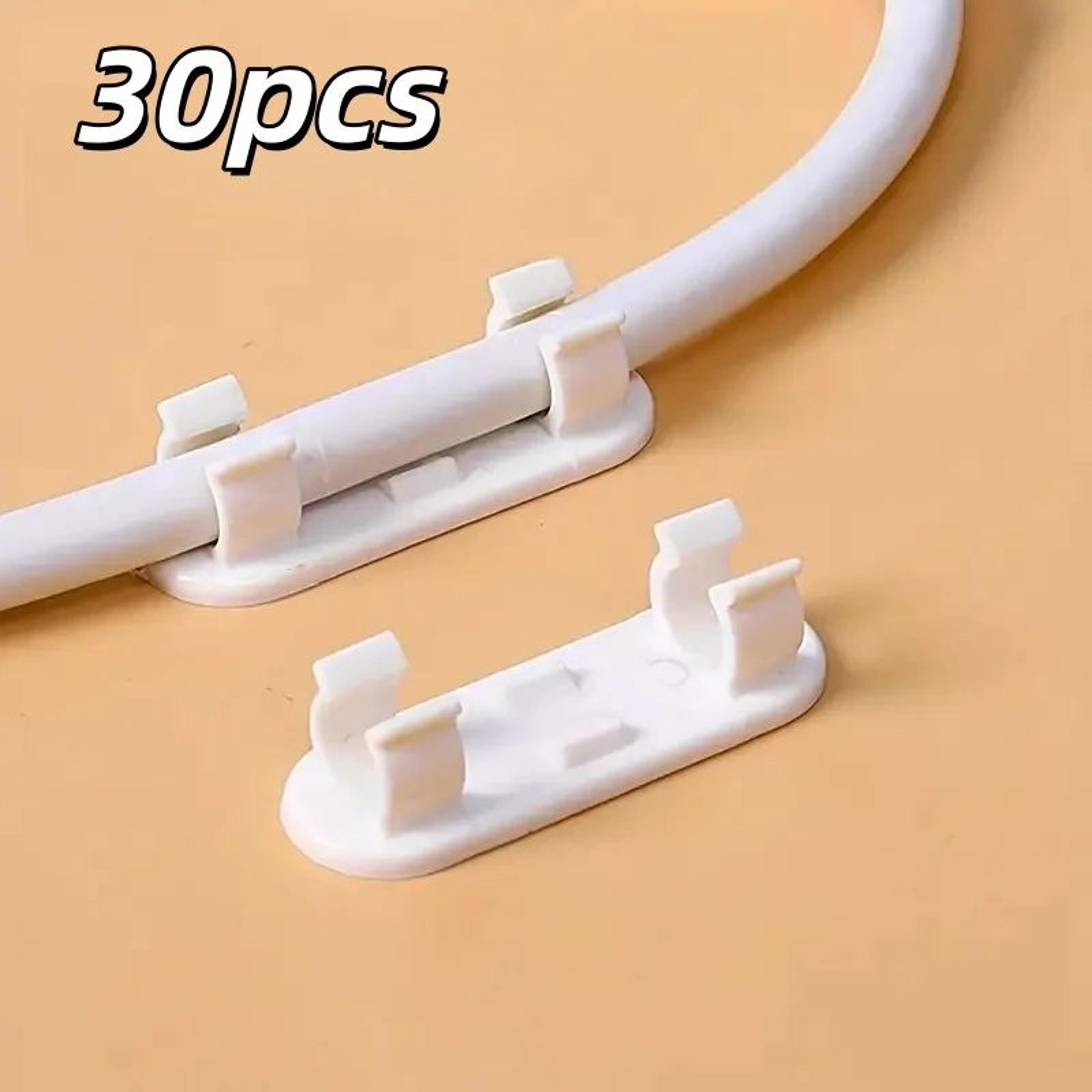 50 Pack Adhesive Cable Clips Adjustable NoDrill Wire Organizers For Home  Office 0