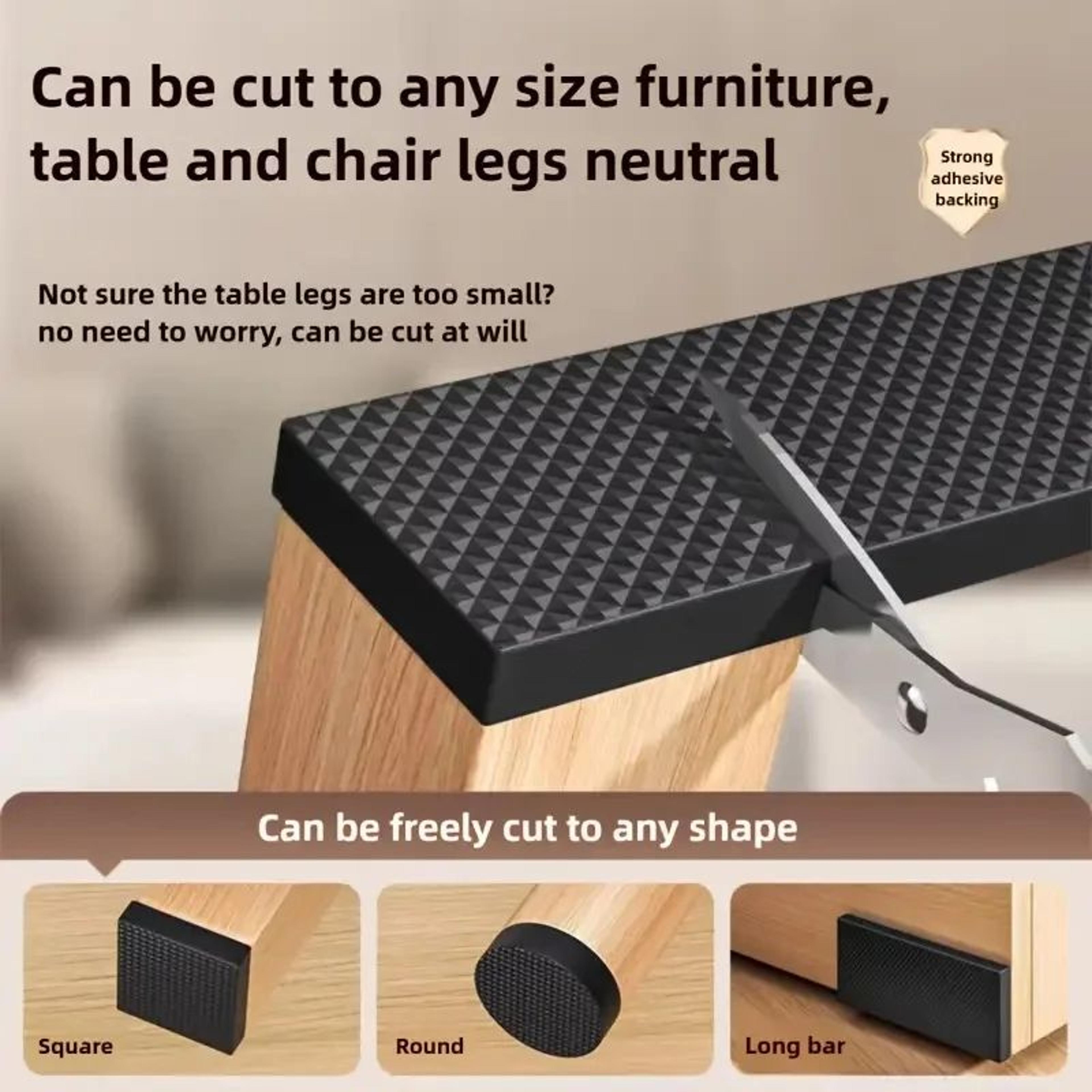Black Felt Furniture Pads Thick NonSlip Soundproof CuttoSize Floor Protectors 1