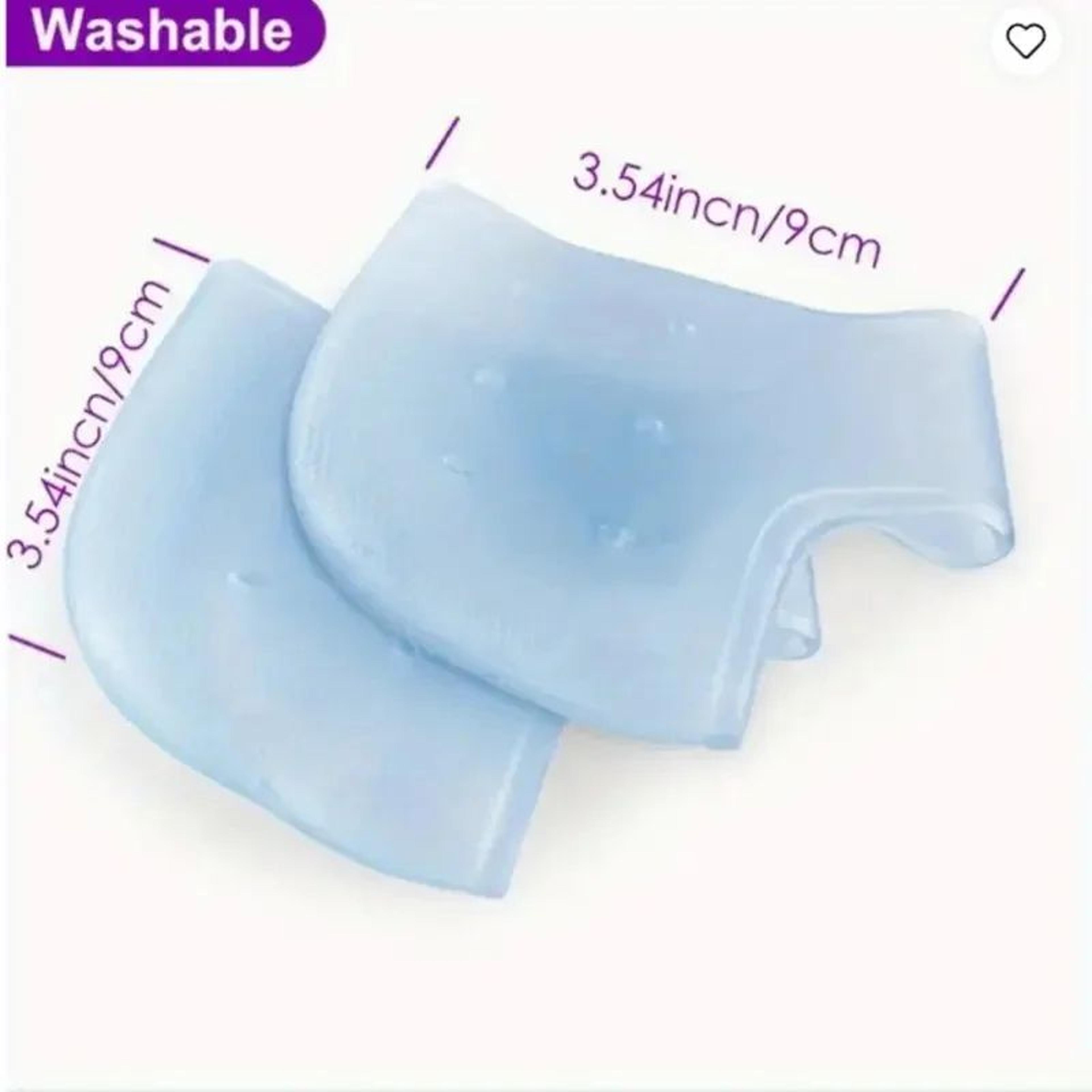 Washable Silicone Heel Protectors Blue Unisex Breathable Reusable Comfort Cushions 5