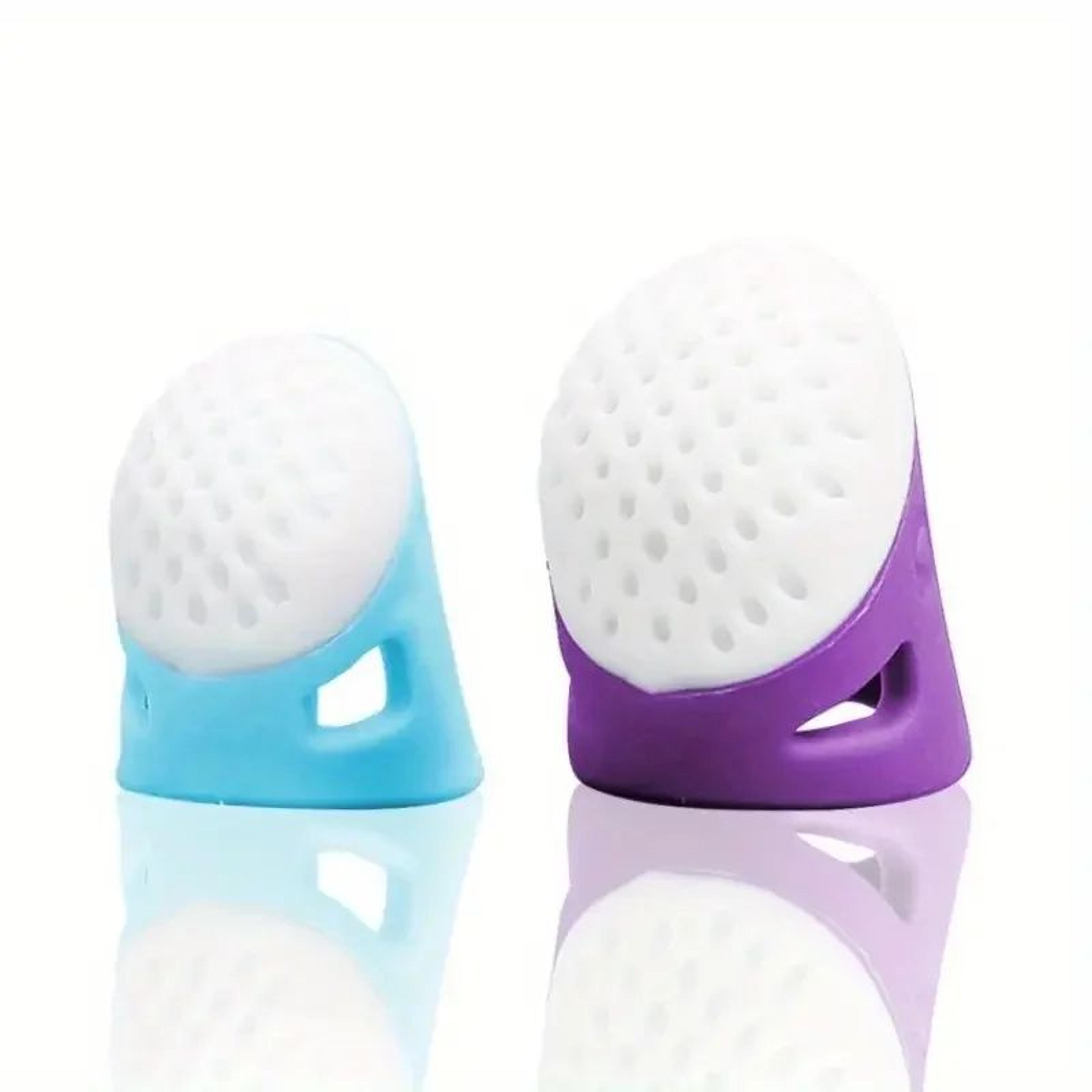 2 Pack Soft Silicone Sewing Thimbles  Anti Slip Comfortable Grip For Embroidery And Crafting 6