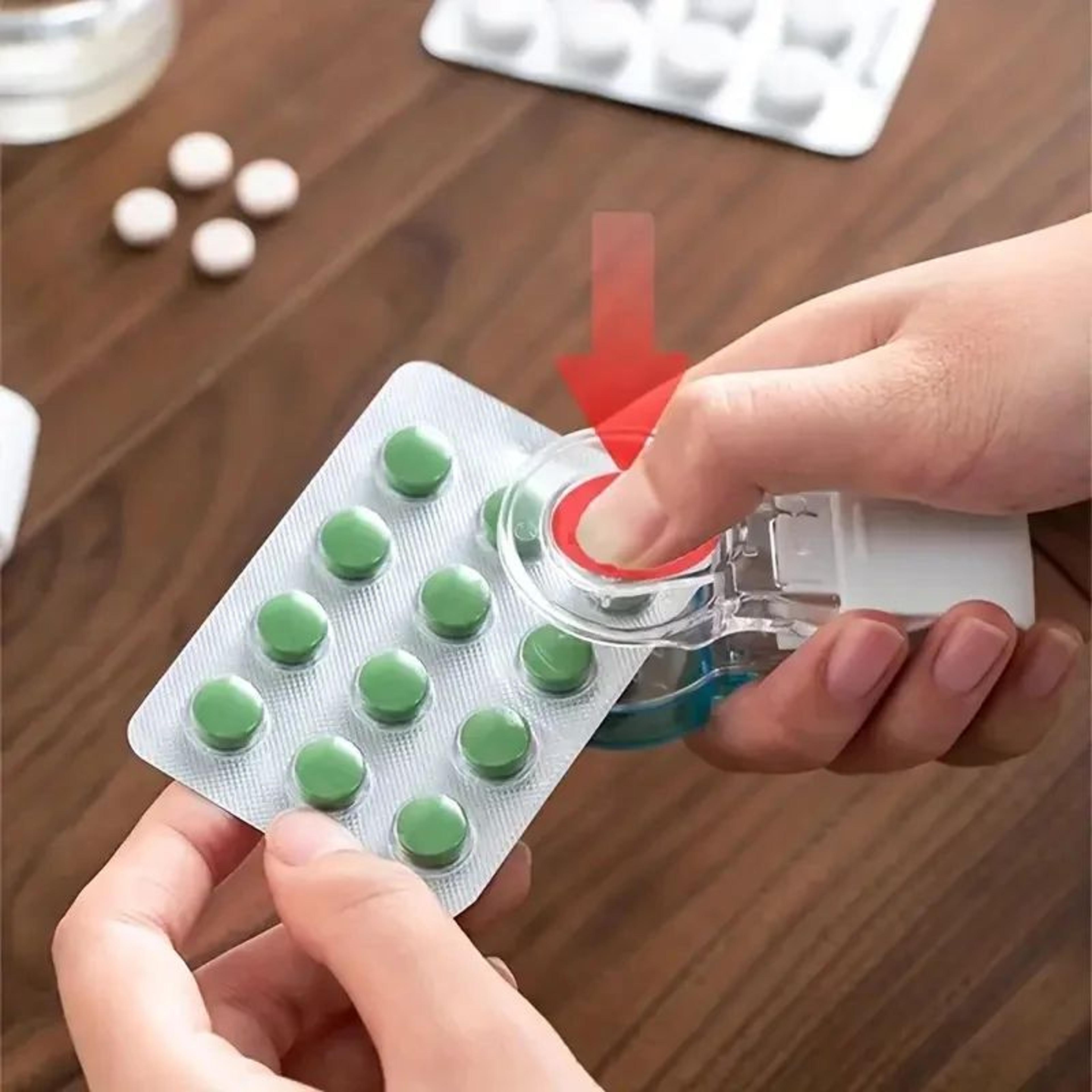 Portable Pill Dispenser And Splitter  Hygienic Compact Medication Organizer For Travel And Daily Us 0