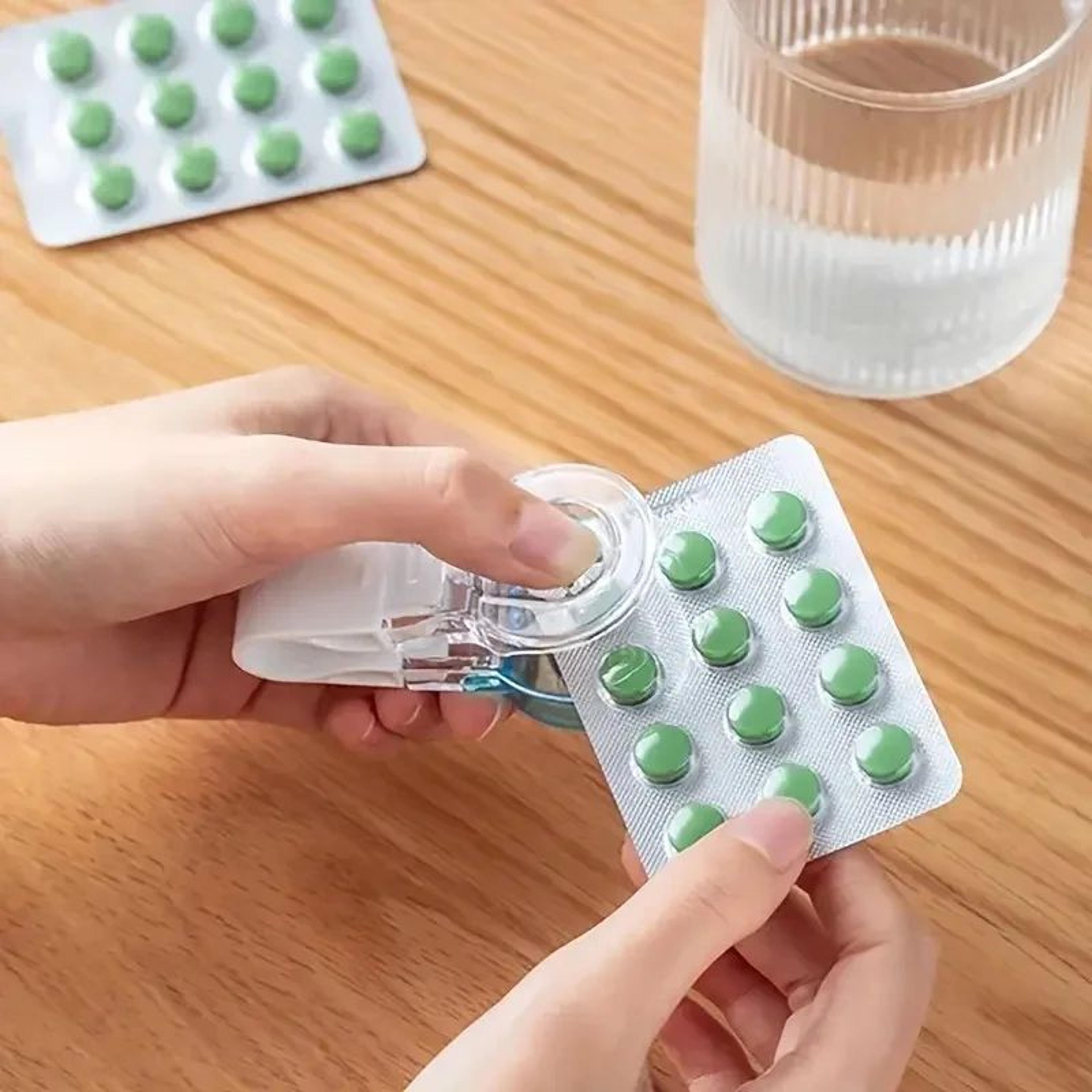 Portable Pill Dispenser And Splitter  Hygienic Compact Medication Organizer For Travel And Daily Us 1