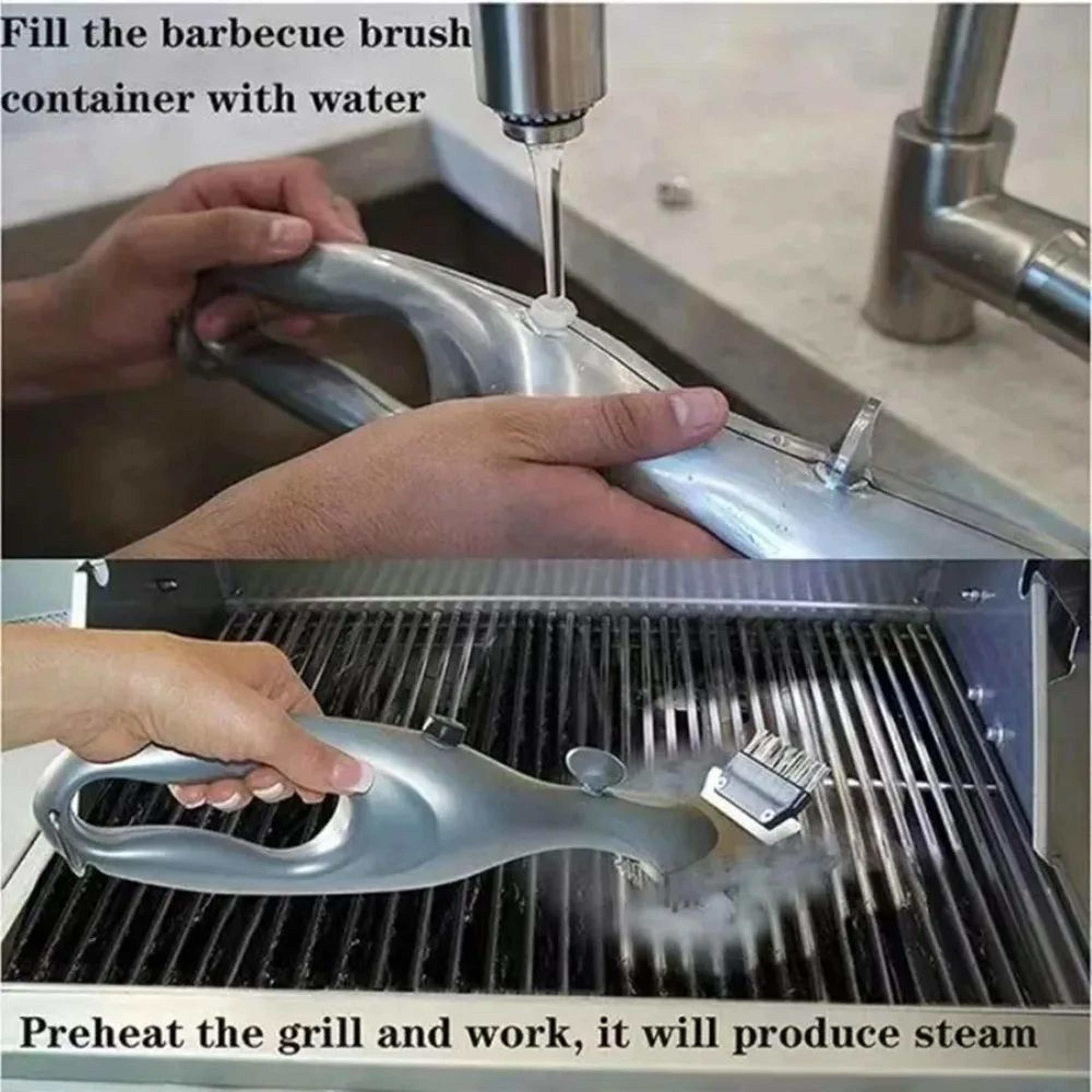 Stainless Steel BBQ Grill Steam Cleaning Brush For Outdoor Grills 3