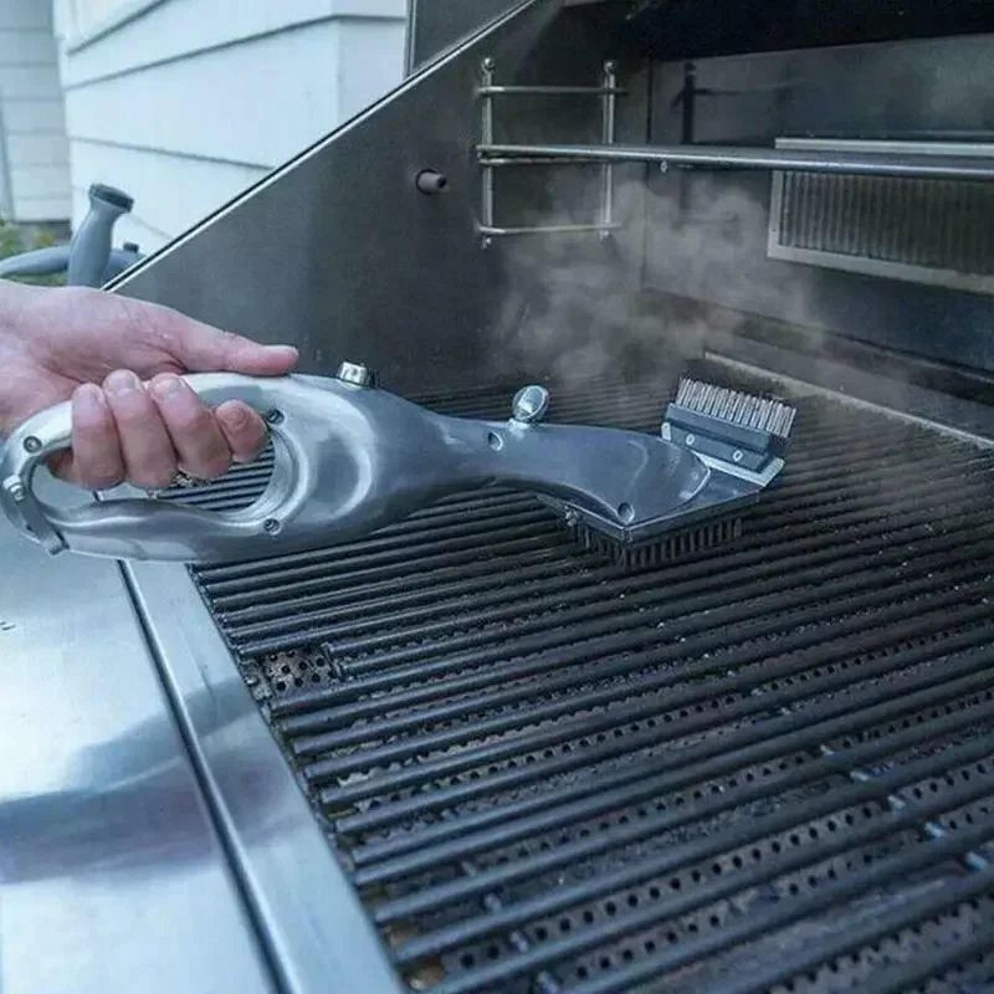 Stainless Steel BBQ Grill Steam Cleaning Brush For Outdoor Grills 11