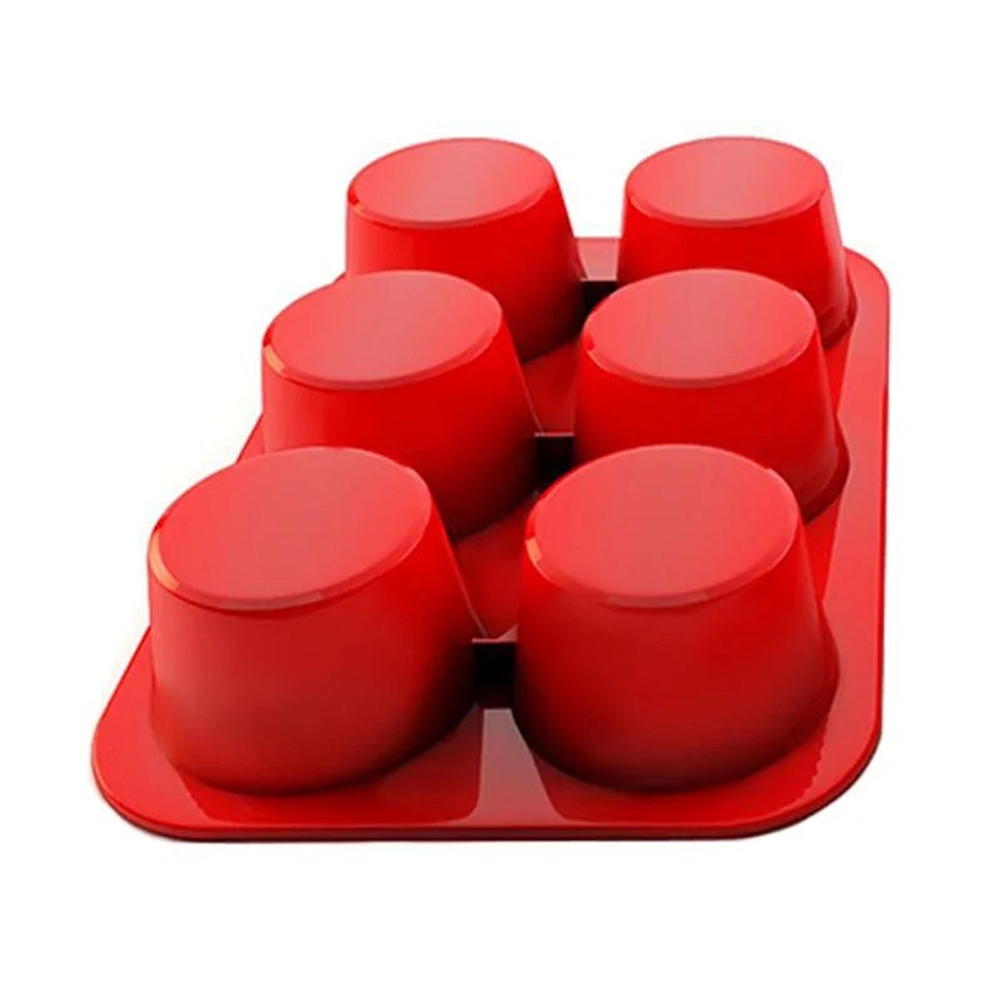 6 Cup Silicone Jumbo Muffin Pan Large Cupcake And Popover Baking Tray 1