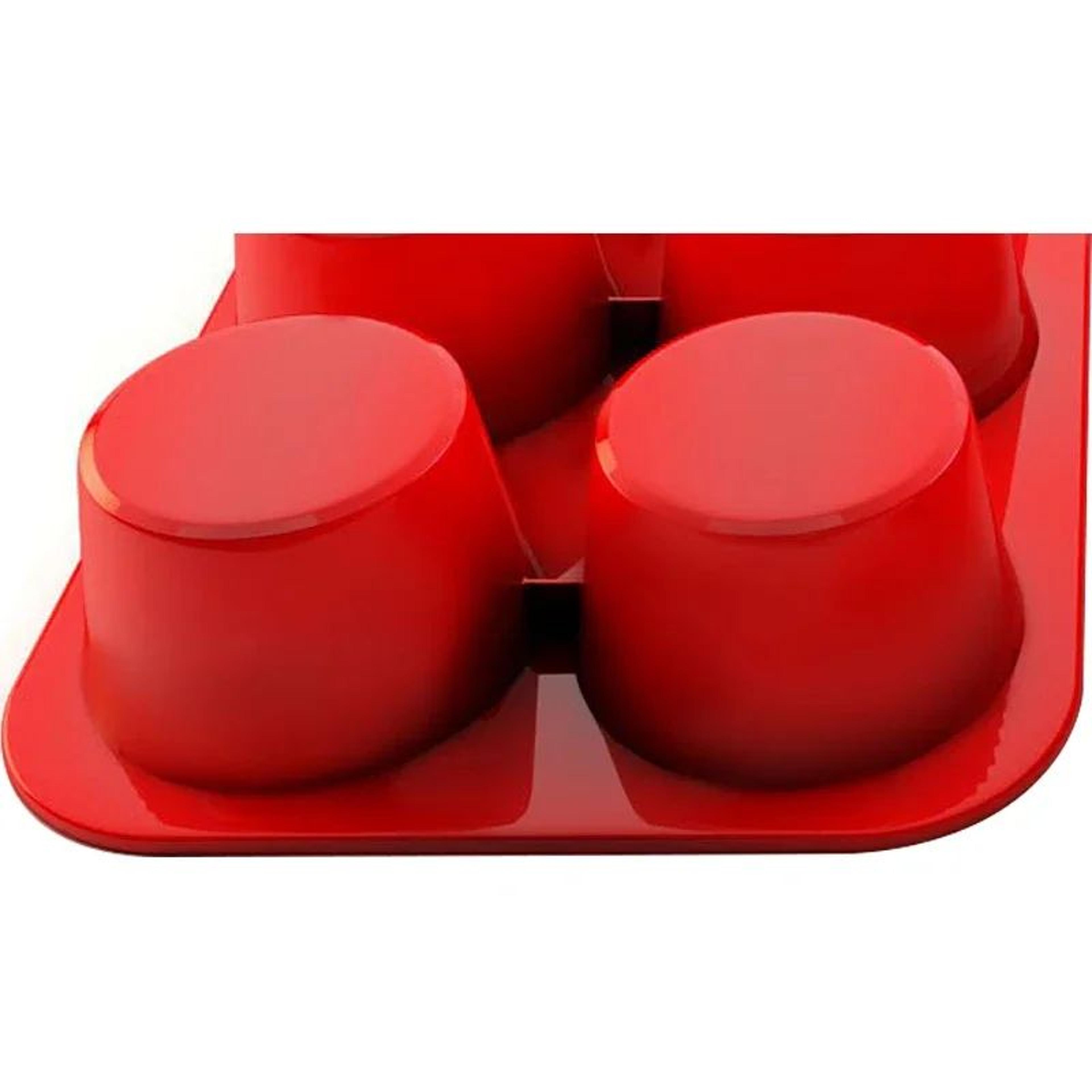 6 Cup Silicone Jumbo Muffin Pan Large Cupcake And Popover Baking Tray 3