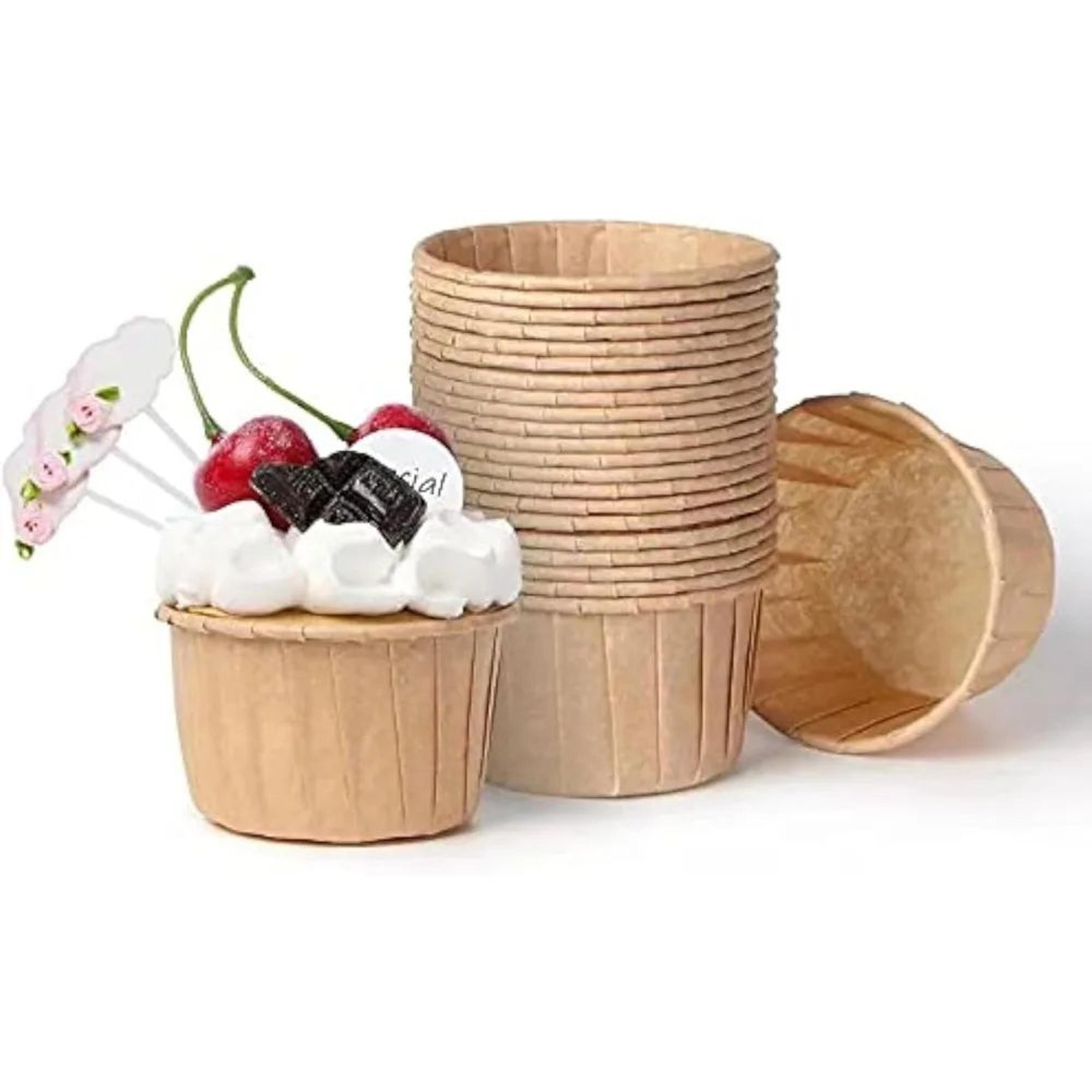 High Temperature Resistant Paper Muffin Cups Roll Edge Baking Cups 6