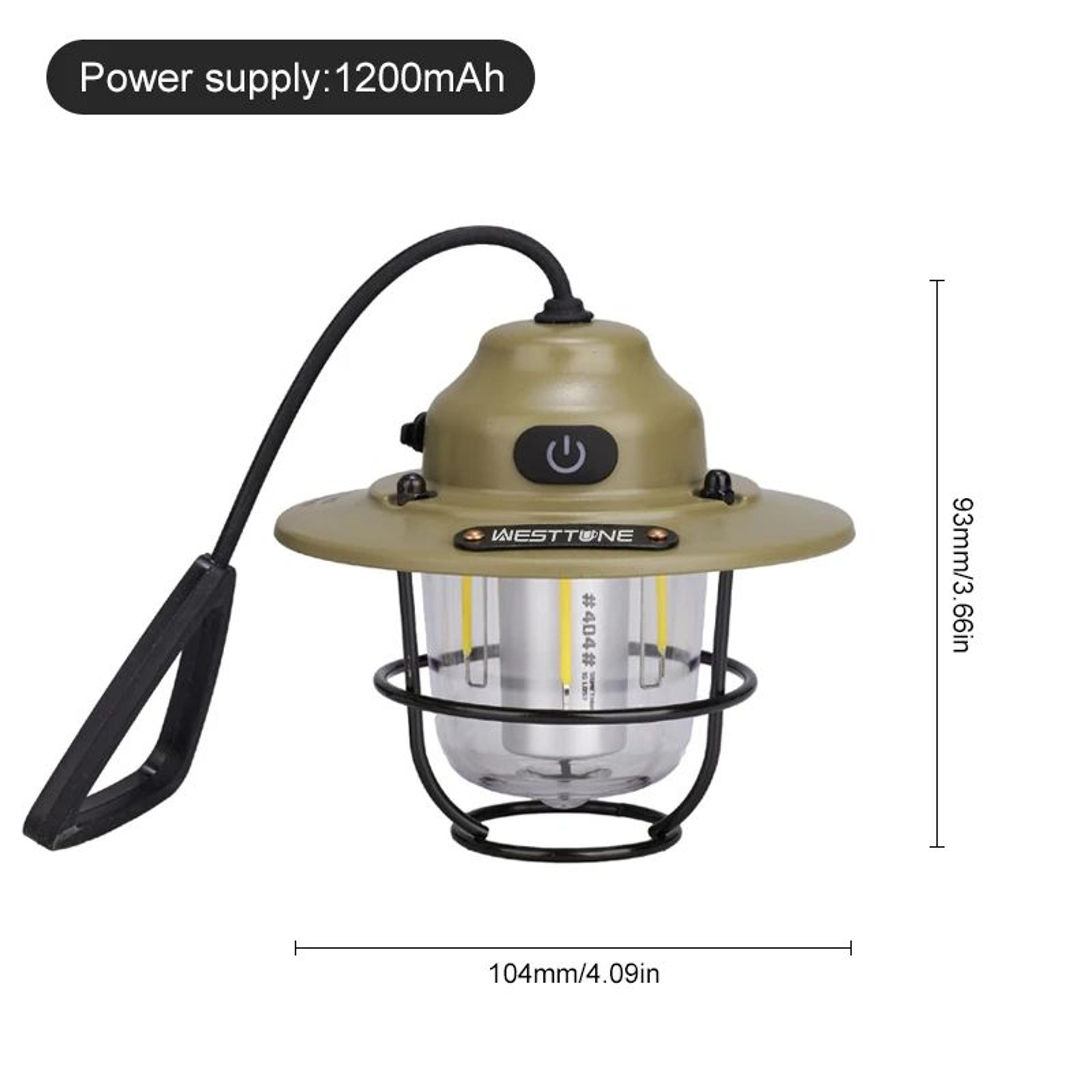 Portable Retro Camping Lantern Waterproof Dimmable Hanging Tent Light 19