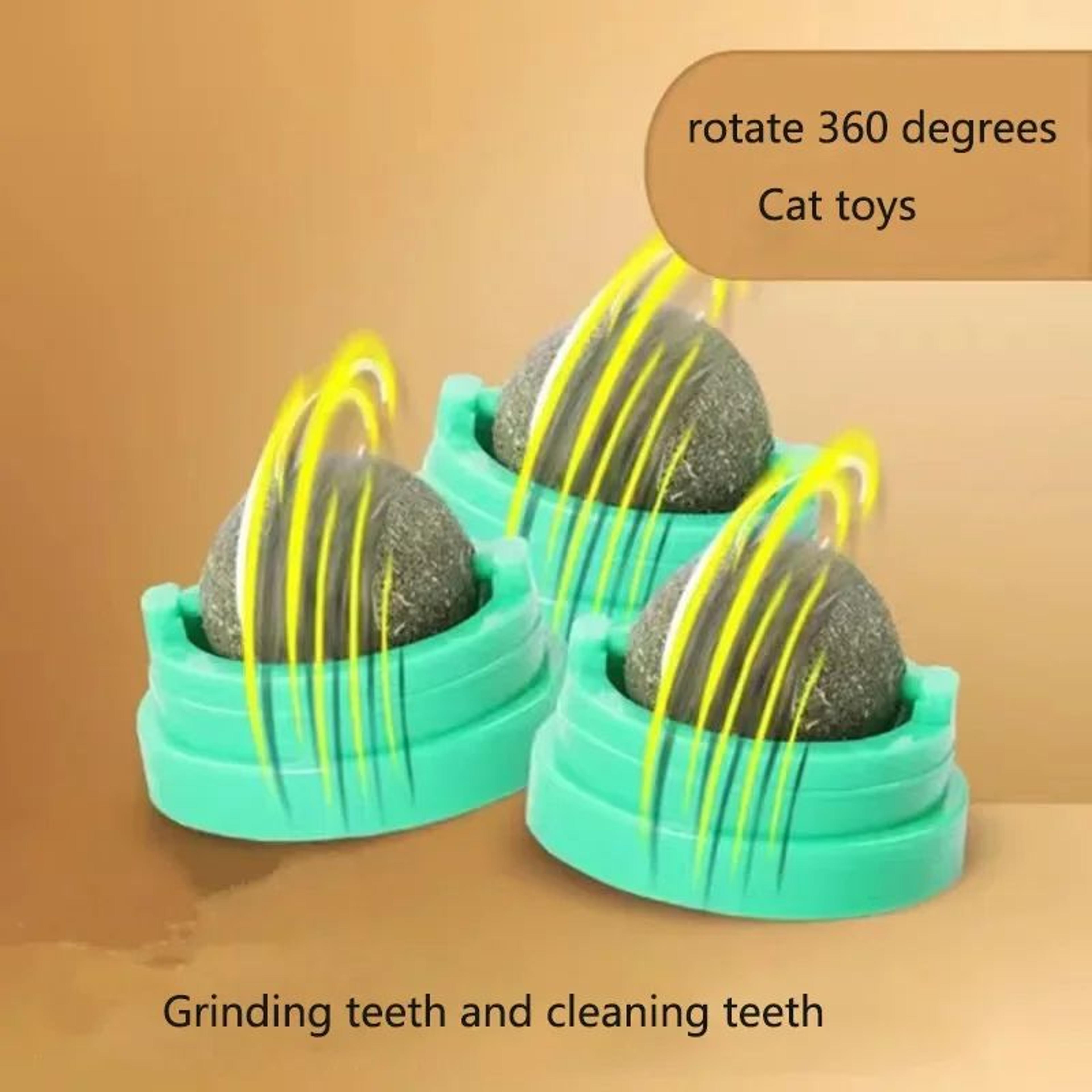 Catnip Wall Stick On Ball Toy Natural Cat Treat And Digestive Aid 2