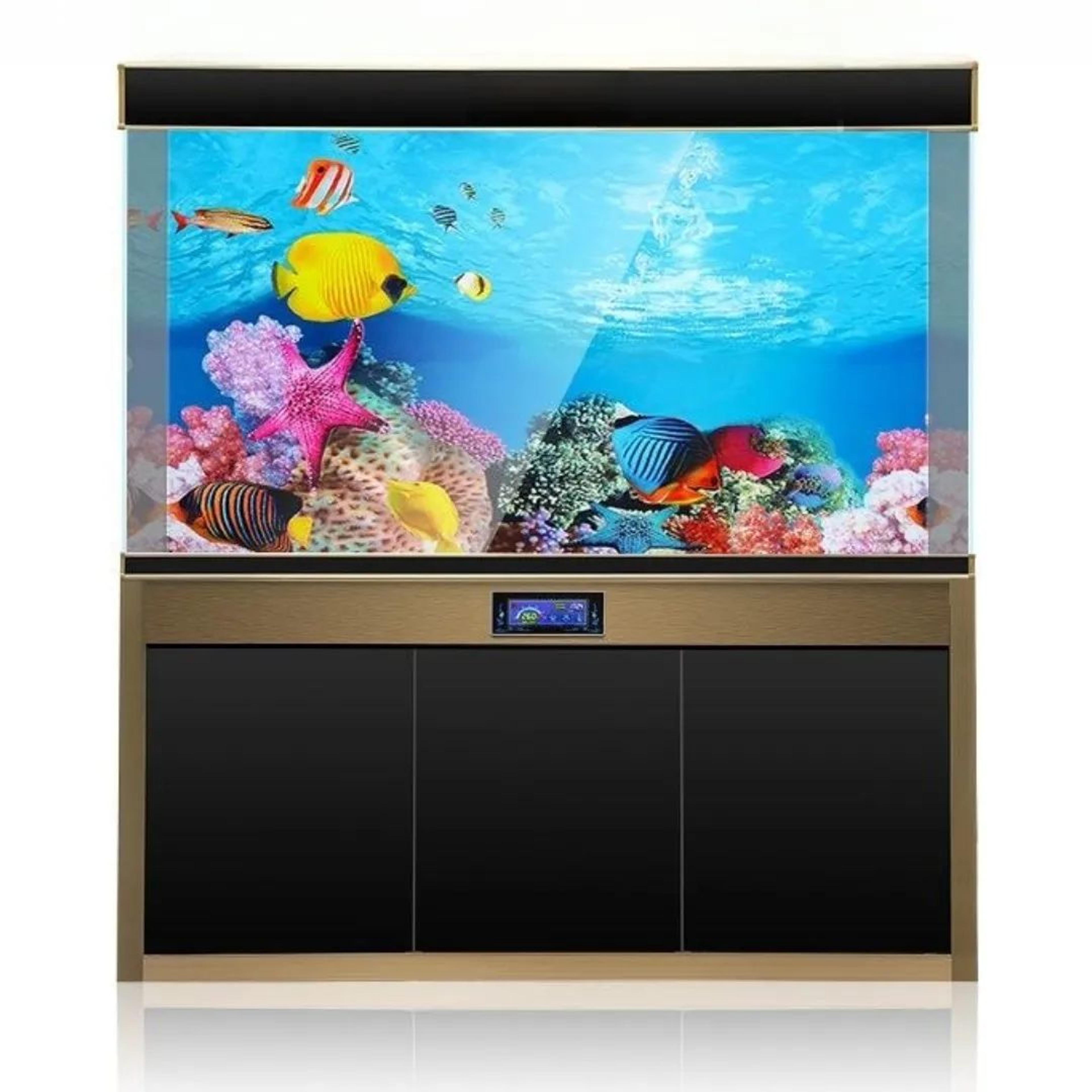 3D Aquarium Background Sticker Double Sided Fish Tank Landscape Decoration 2