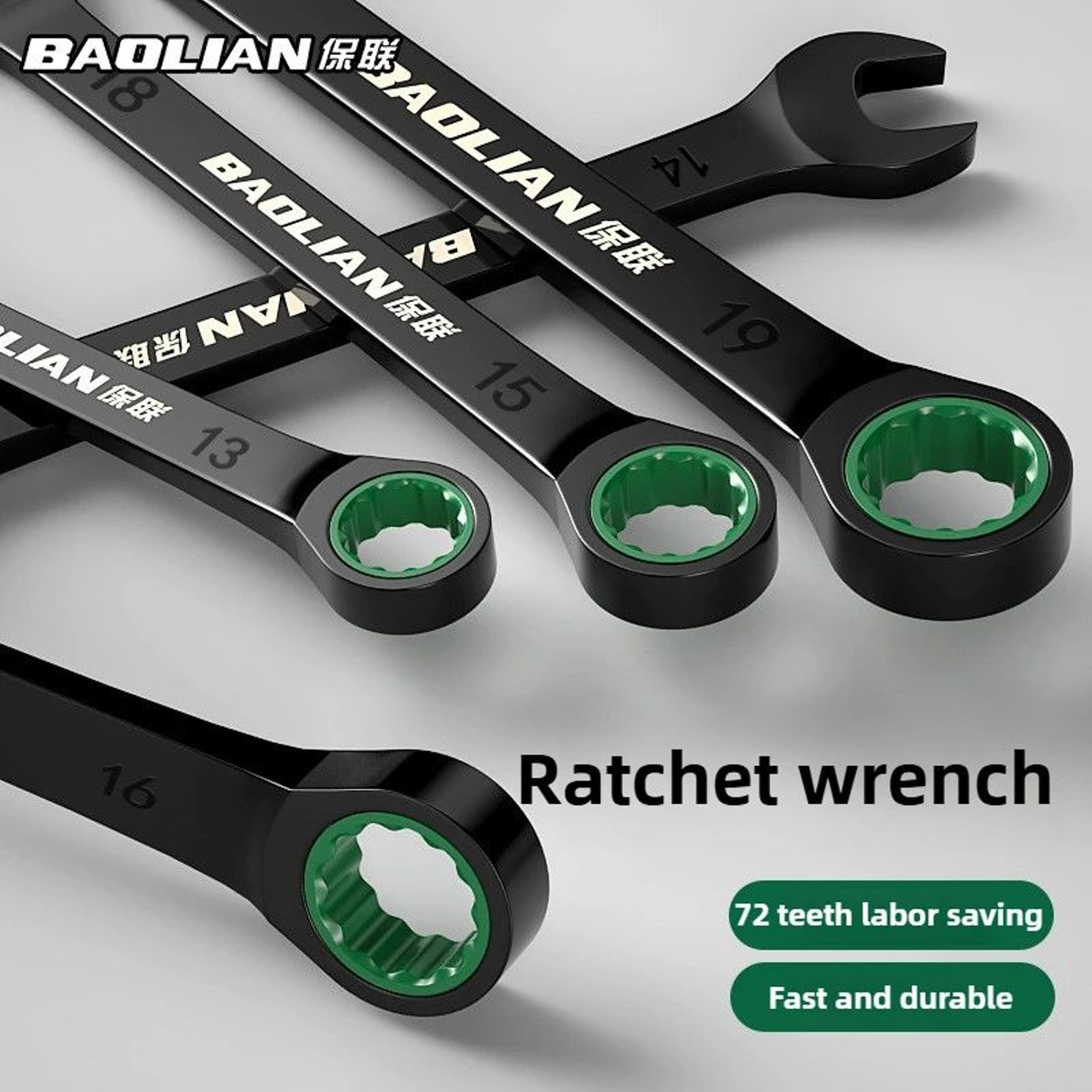 BAOLIAN Dual Directional Fast Plum Blossom Ratchet Wrench  IndustrialGrade DualUse Opening Tool 0