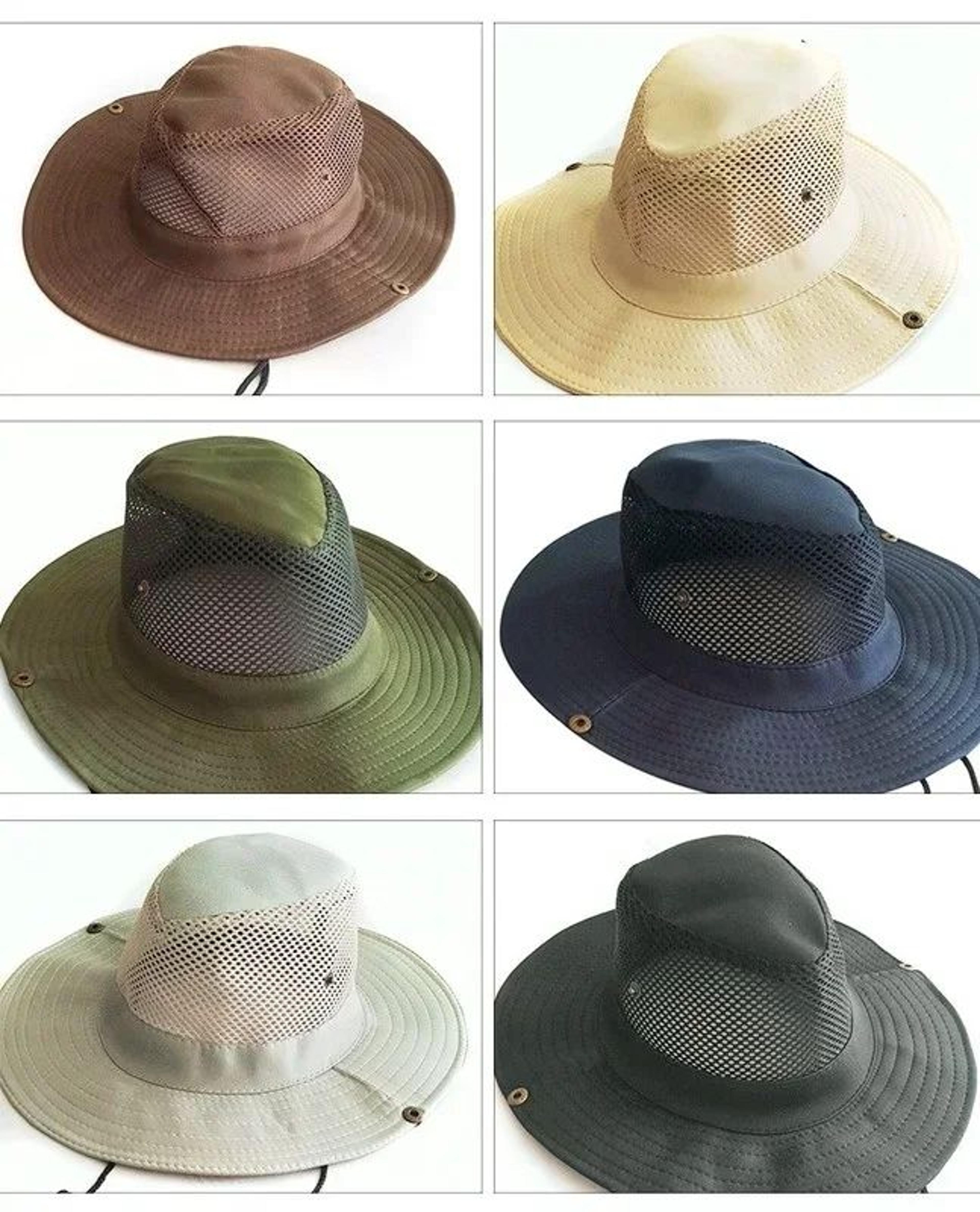 Summer Mesh Outdoor Fishing Hat  Breathable Lightweight Sun Protection Fisherman Hat 7 Colors 7