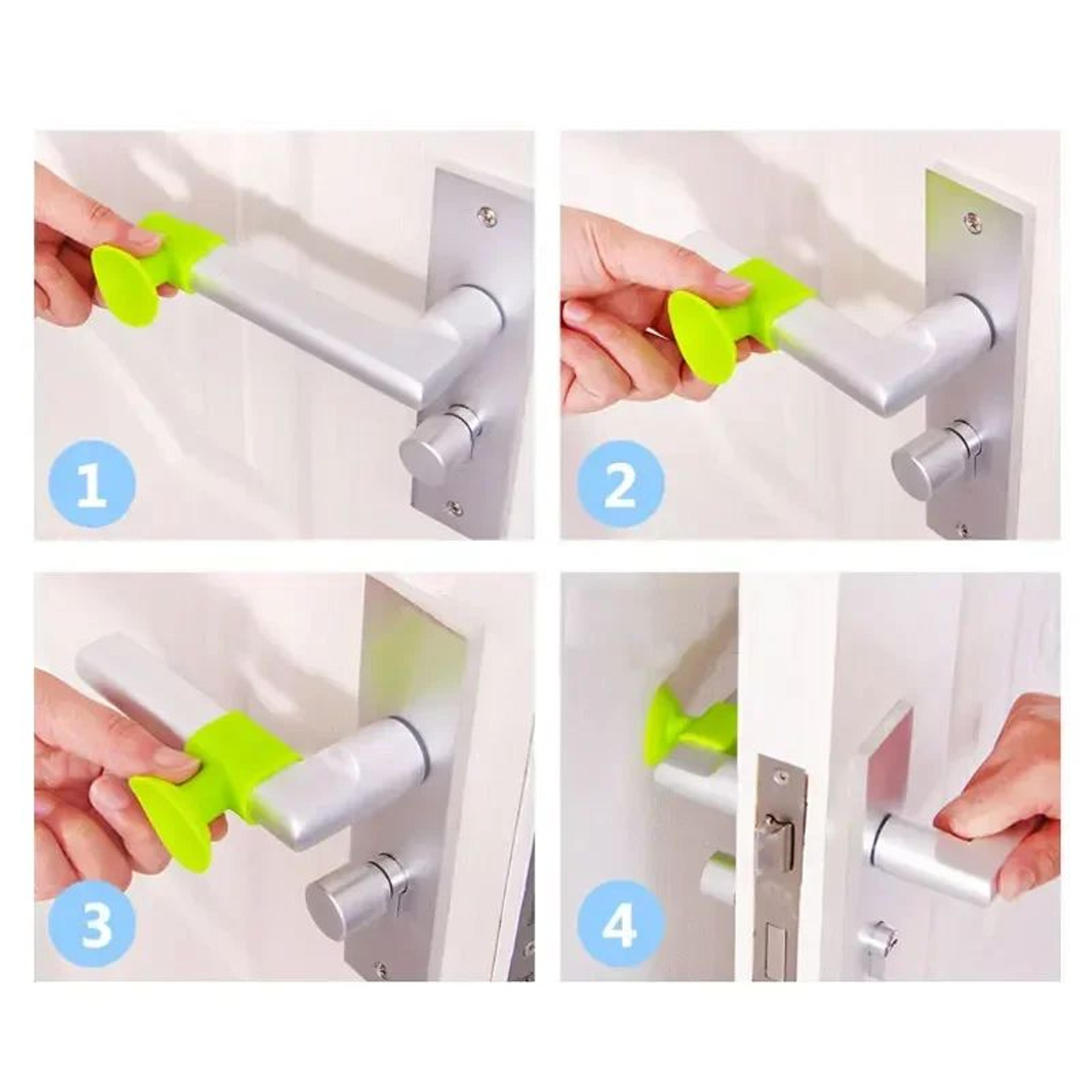 Silicone Door Handle Lock Protector  AntiCollision Suction Cup Wall Silencer Pad 5