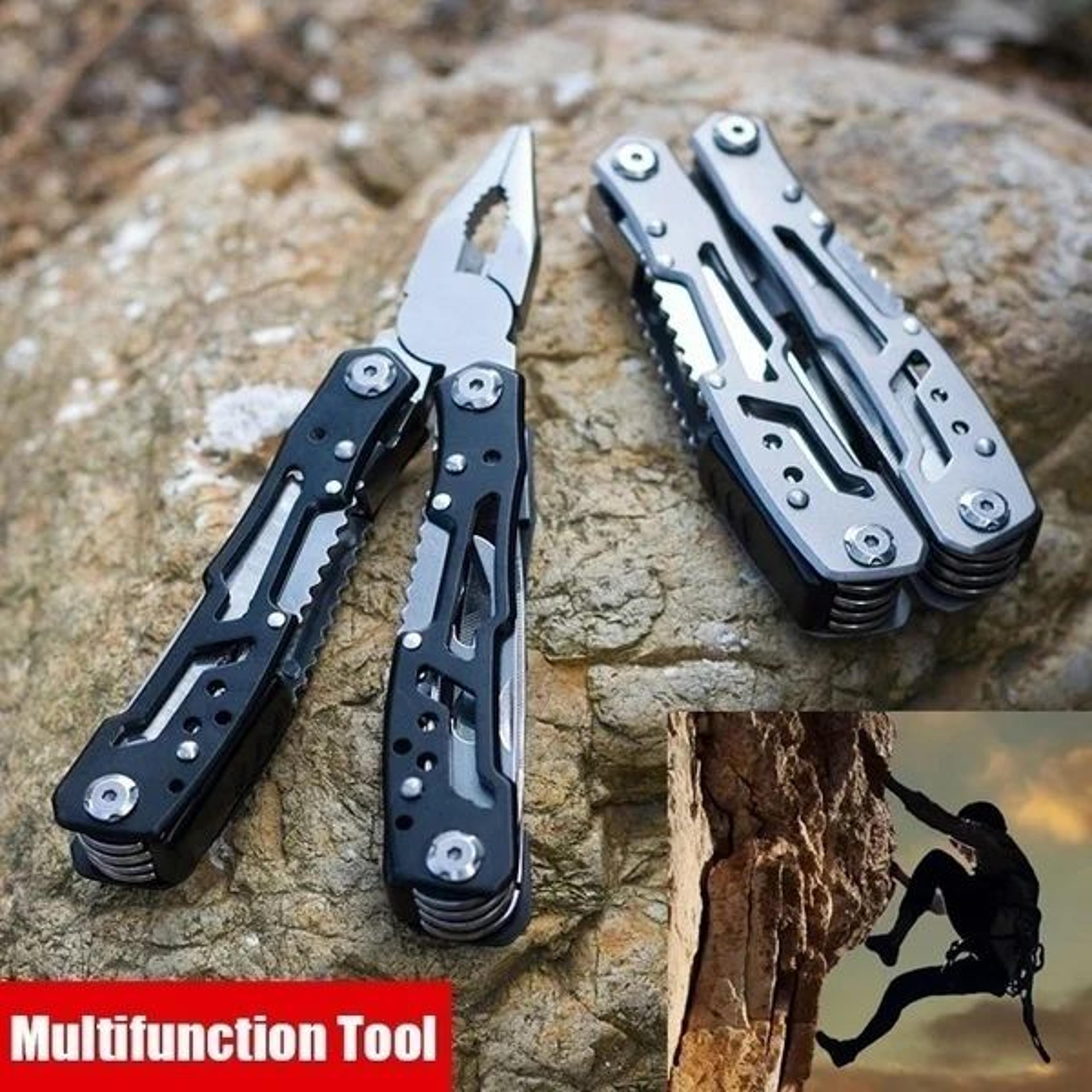 15in1 MultiTool Folding Pliers  Creative Outdoor Camping Survival Tool With Nylon Carry Bag 17