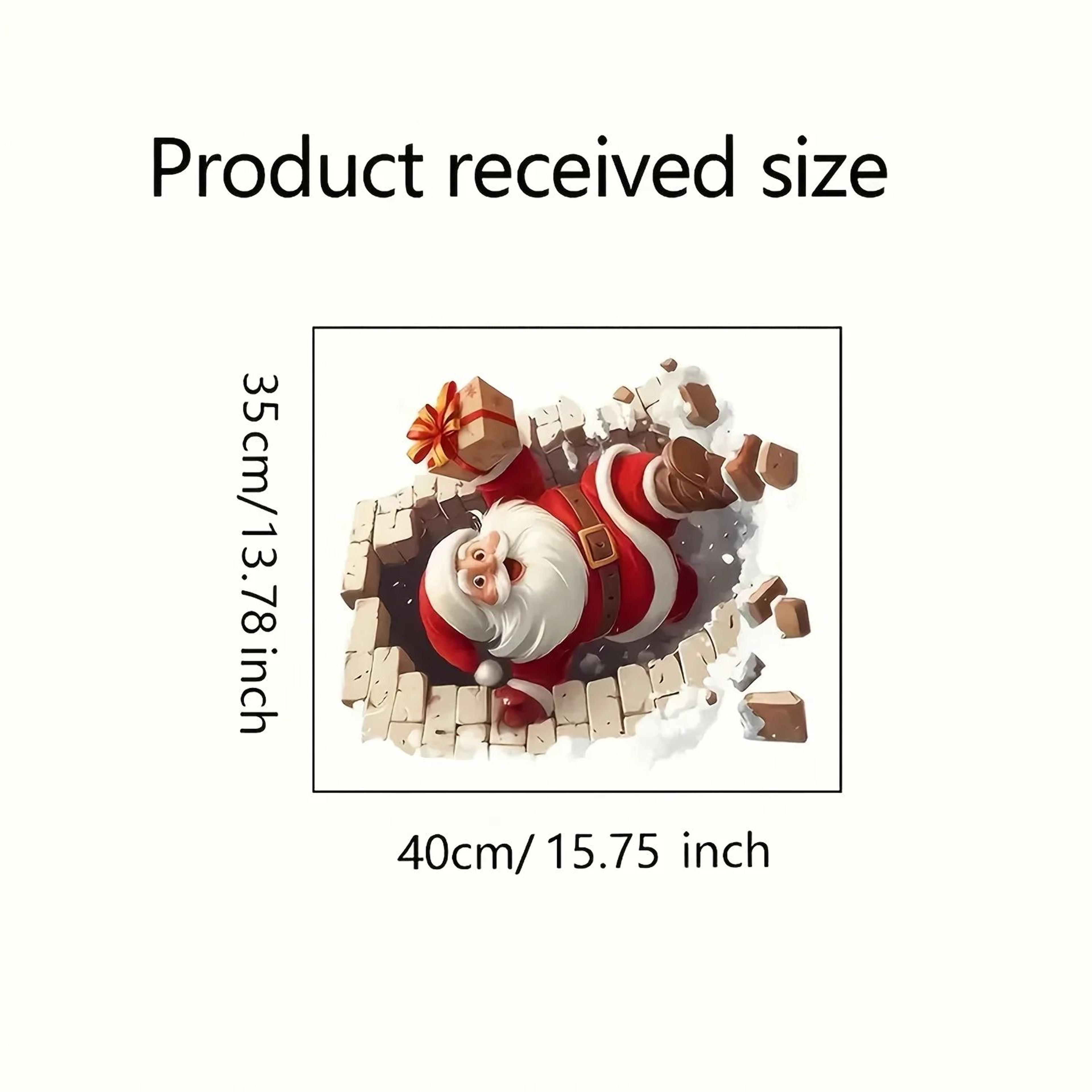 Santa Claus Removable Wall Decal  EasytoInstall Christmas Sticker For Living Room  Holiday Home Dec 2