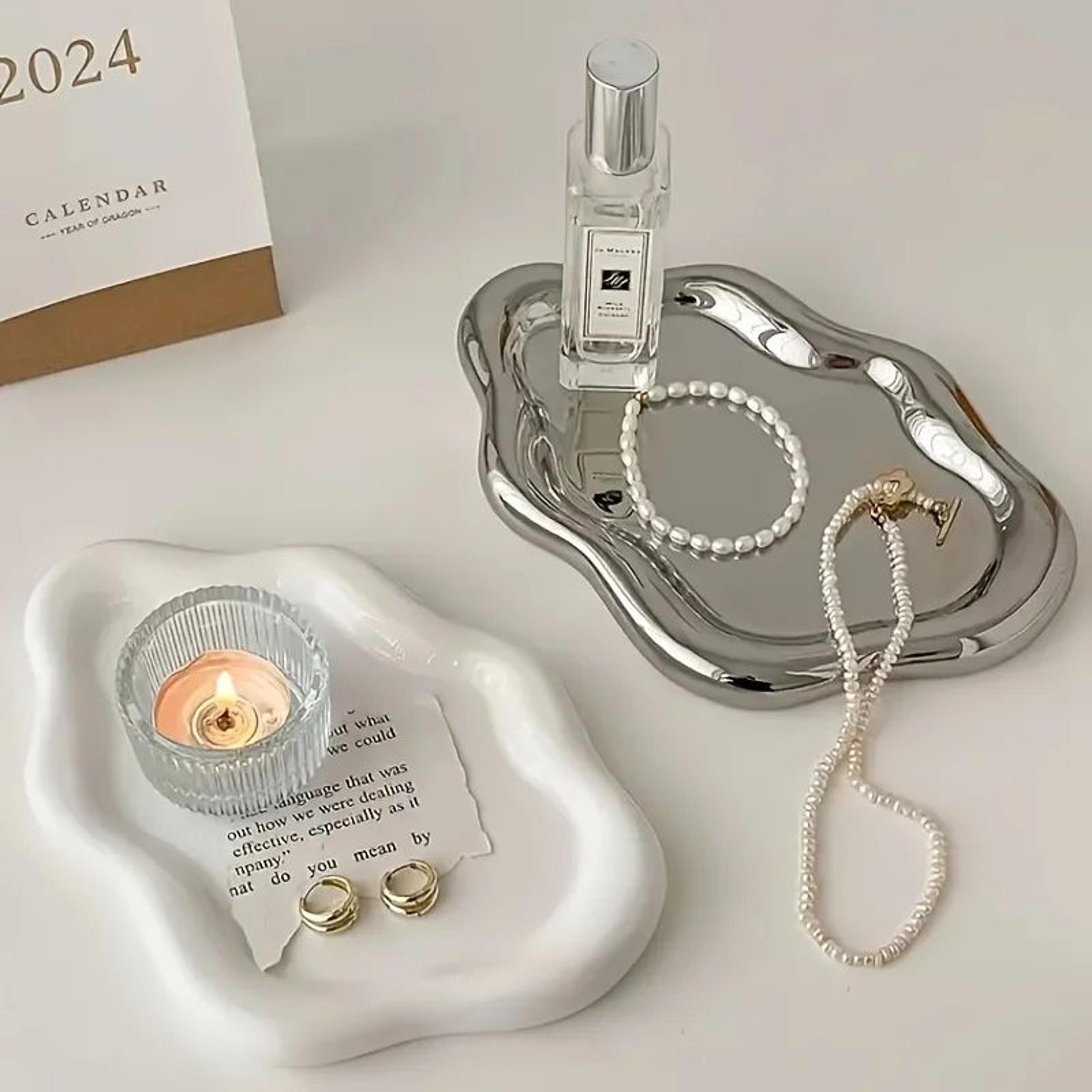 CloudShaped Jewelry Tray  Decorative Storage Plate For Earrings Bracelets  Necklaces Ideal Home Dec 5