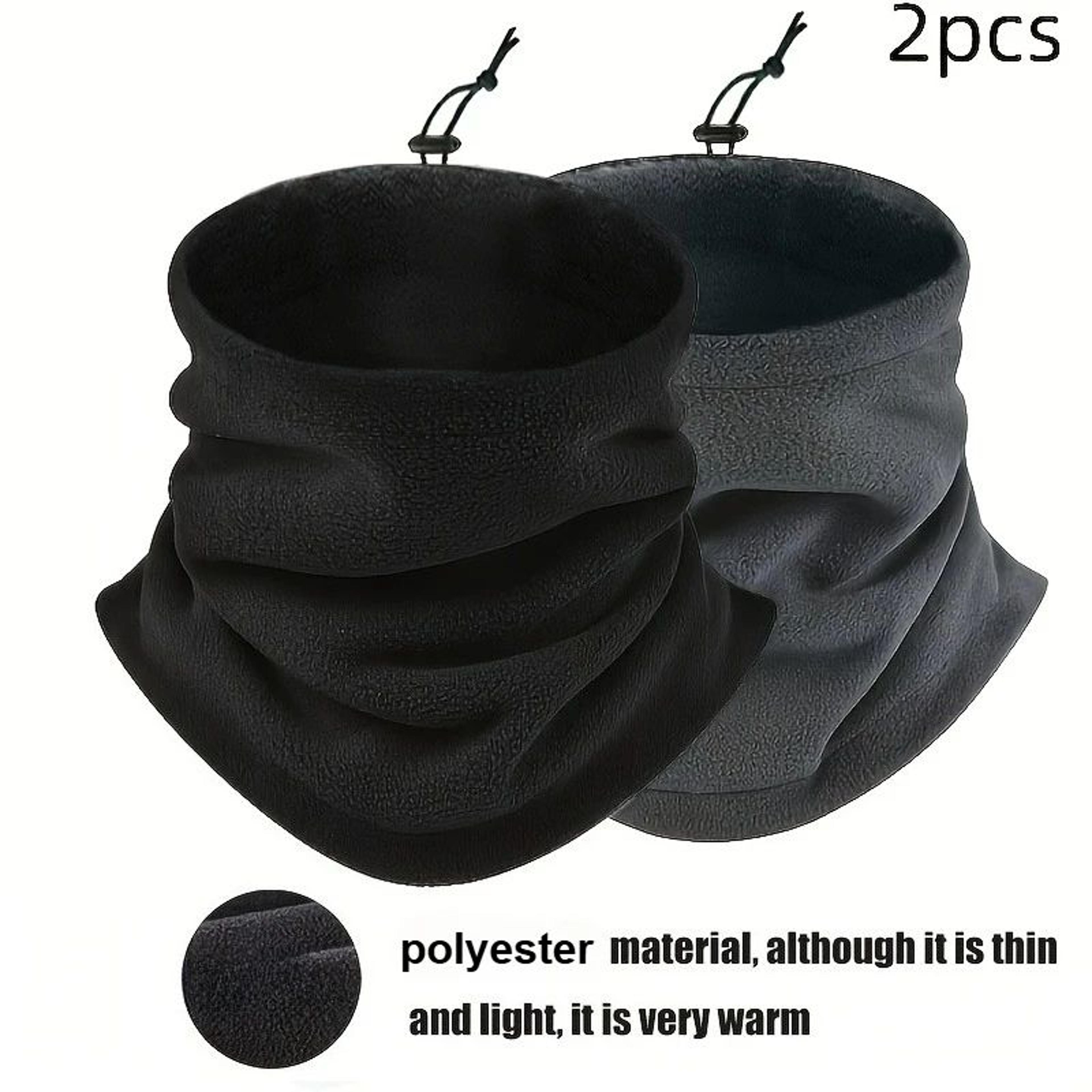 Men Thermal Neck Gaiter  Heavyweight Windproof Face Mask With Soft Fleece Lining  Breathable Knit 1 4