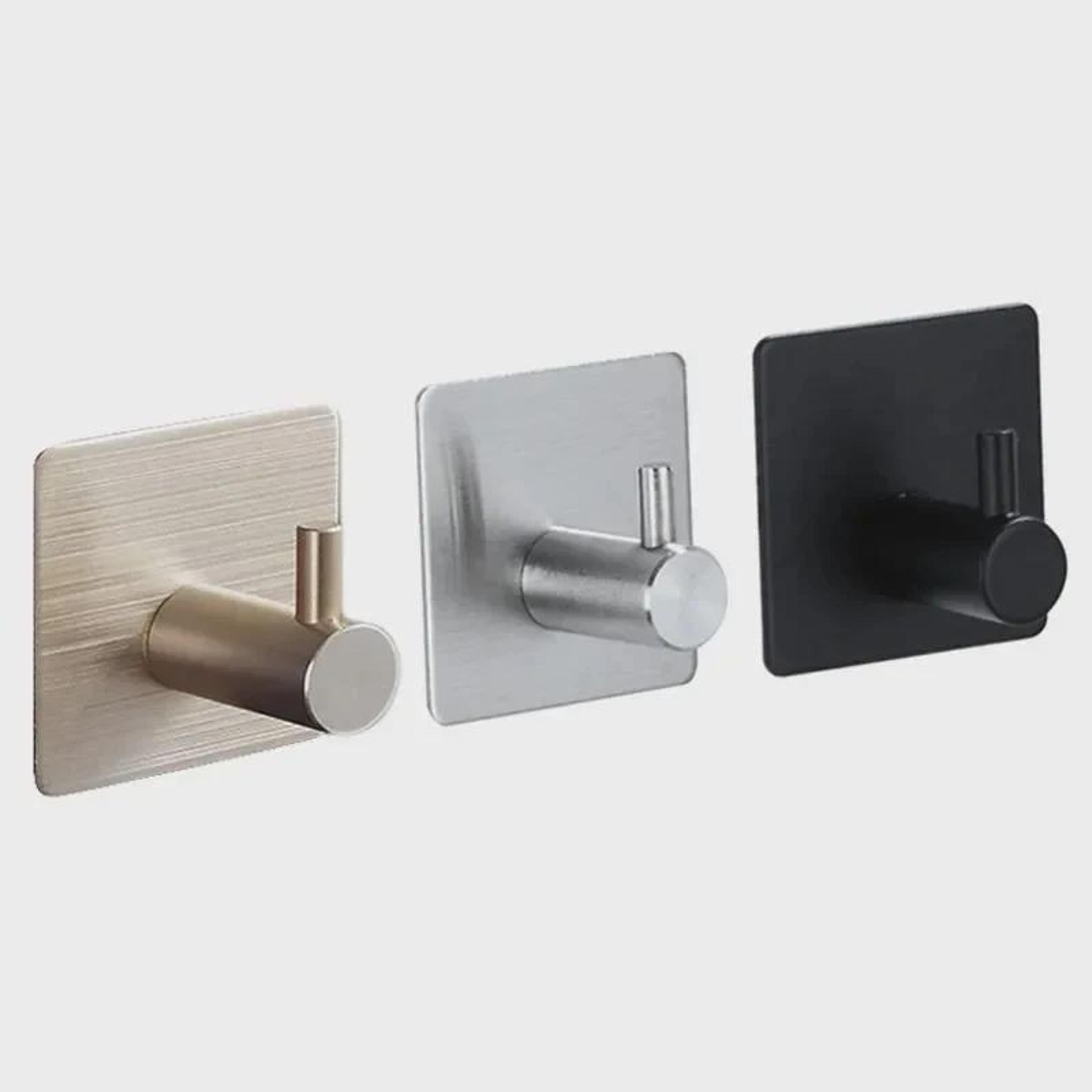 Stainless Steel Antirust Wall Hooks  SelfAdhesive Towel  Clothes Rack For Home Kitchen  Bathroom St 0