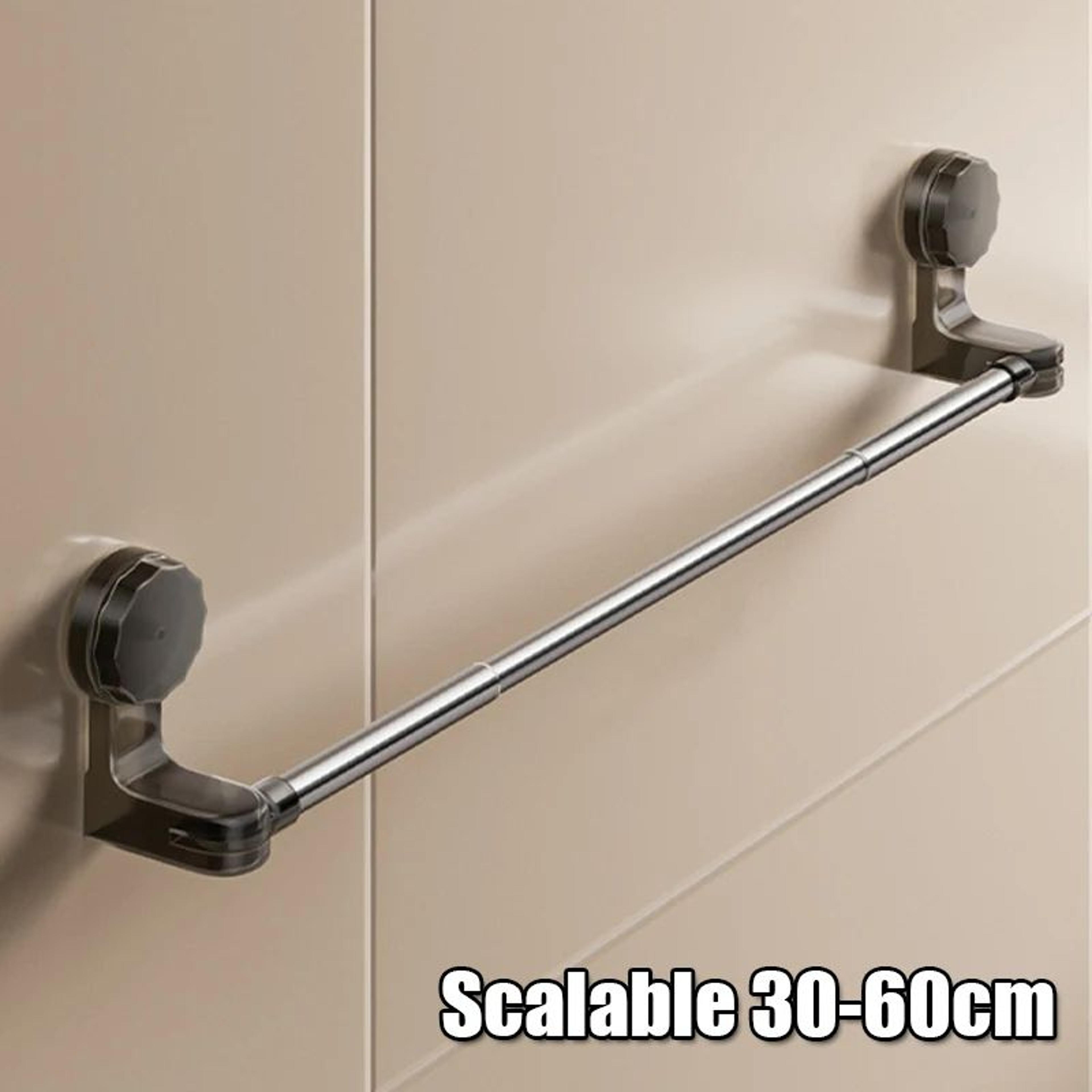 Retractable Suction Cup Towel Bar  3060cm  50100cm Adjustable NonPerforated WallMounted Single Rod  10