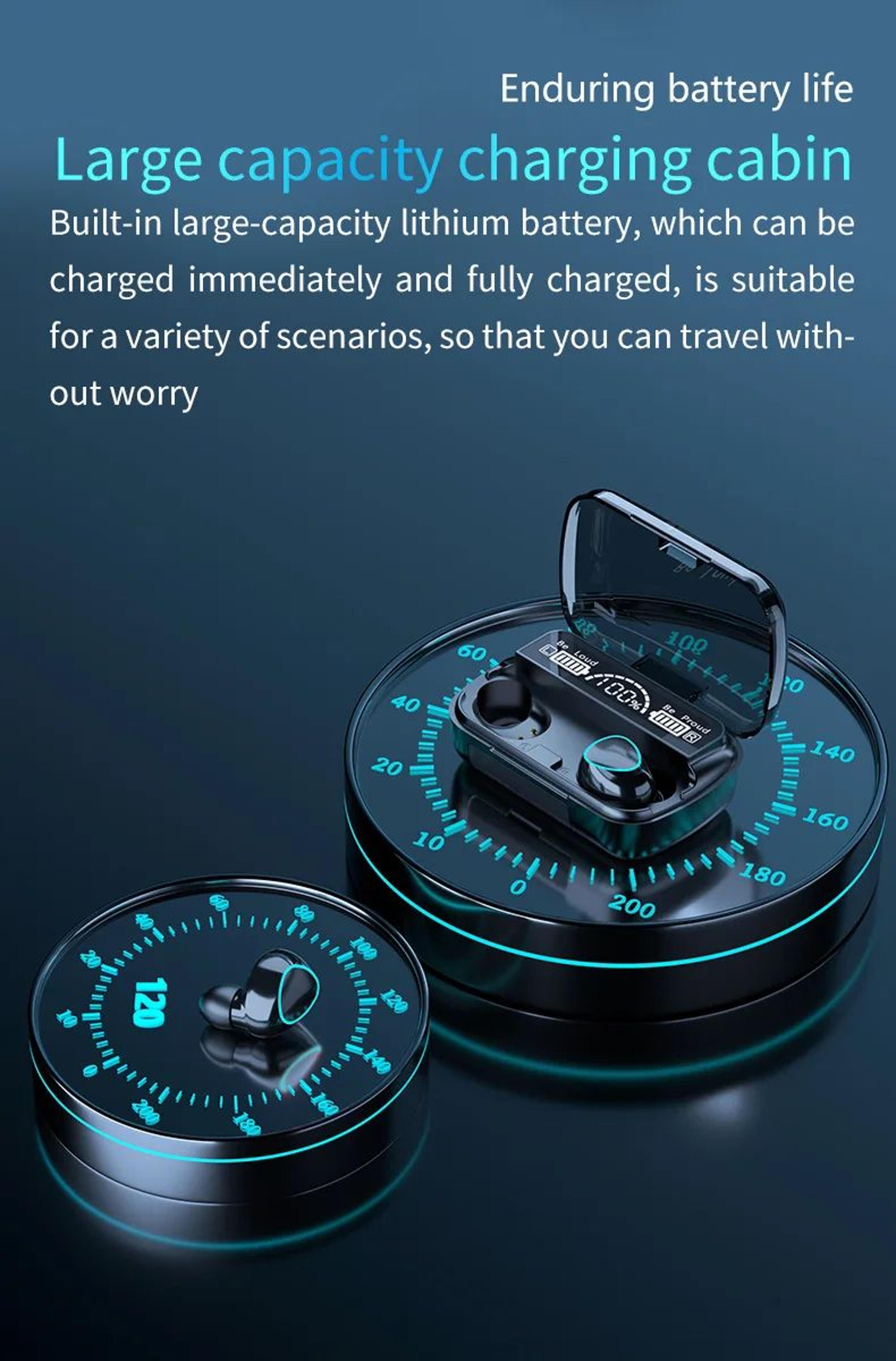 M10 Wireless Earbuds HighQuality BT Headset With Perfect Sound Sports Gaming Earphones  BuiltIn Pow 10