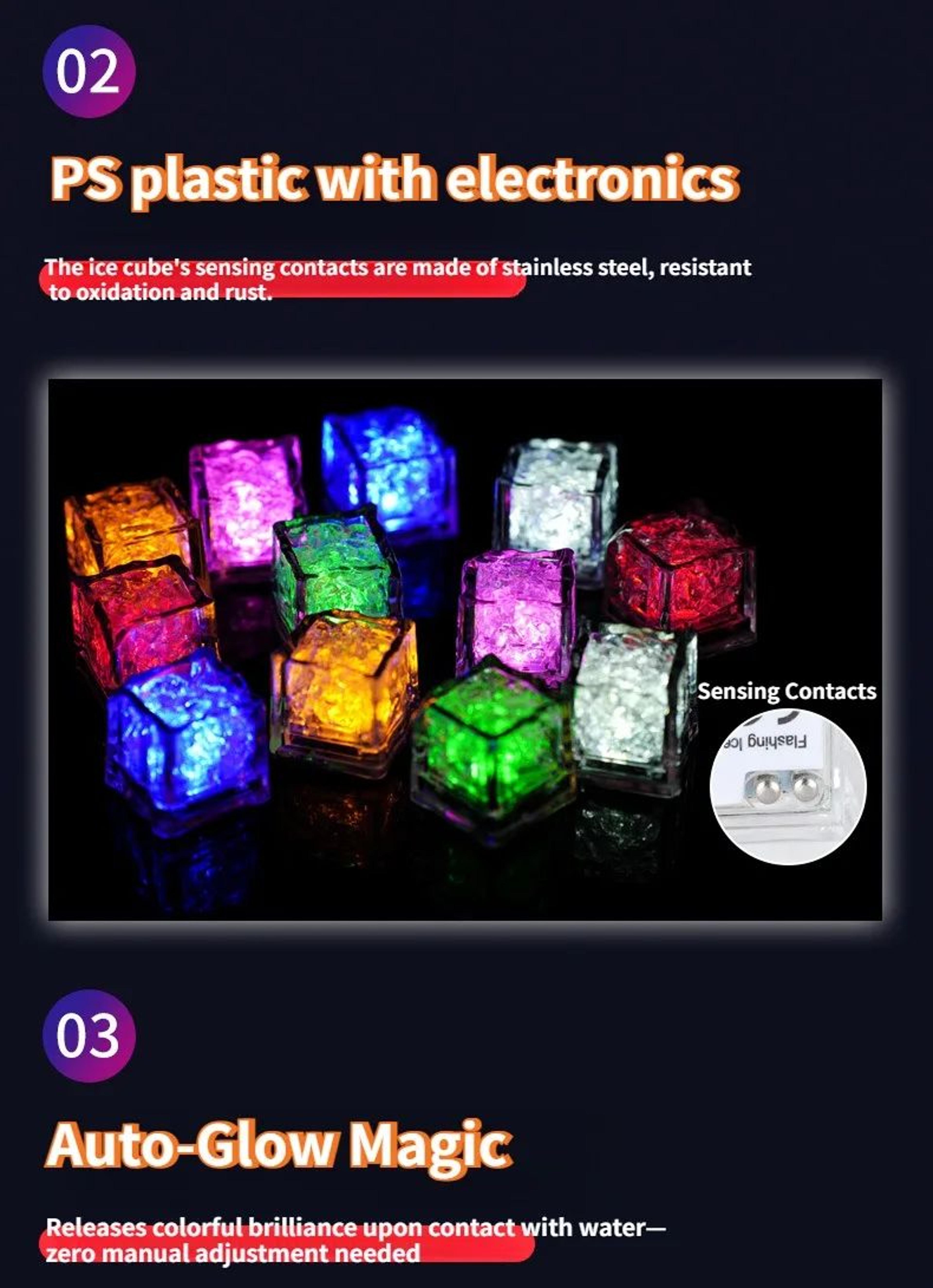 LED Color Changing Luminous Ice Cubes Set 9