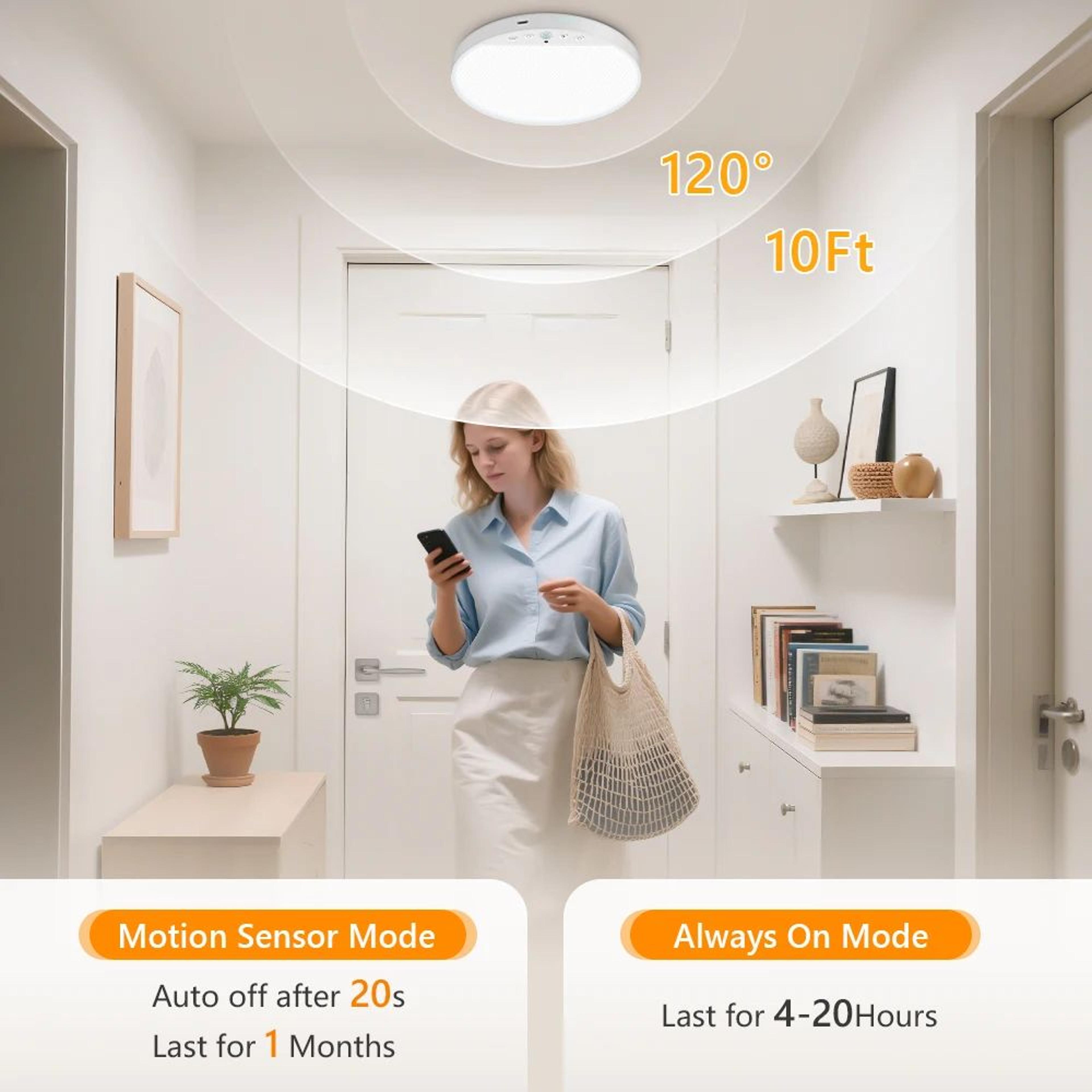 Rechargeable Motion Sensor Ceiling Light 4