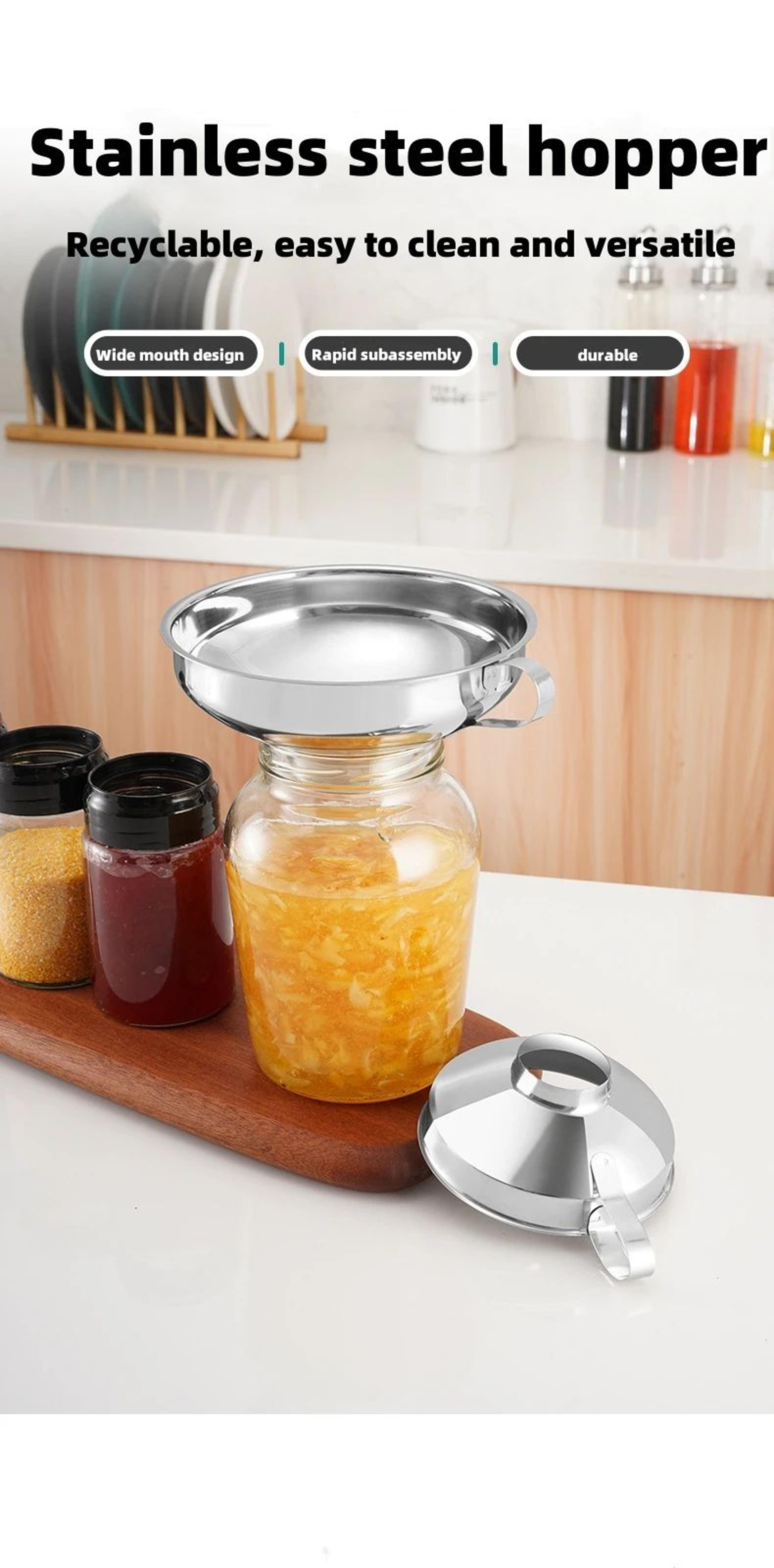 Stainless Steel Wide Mouth Canning Funnel 6