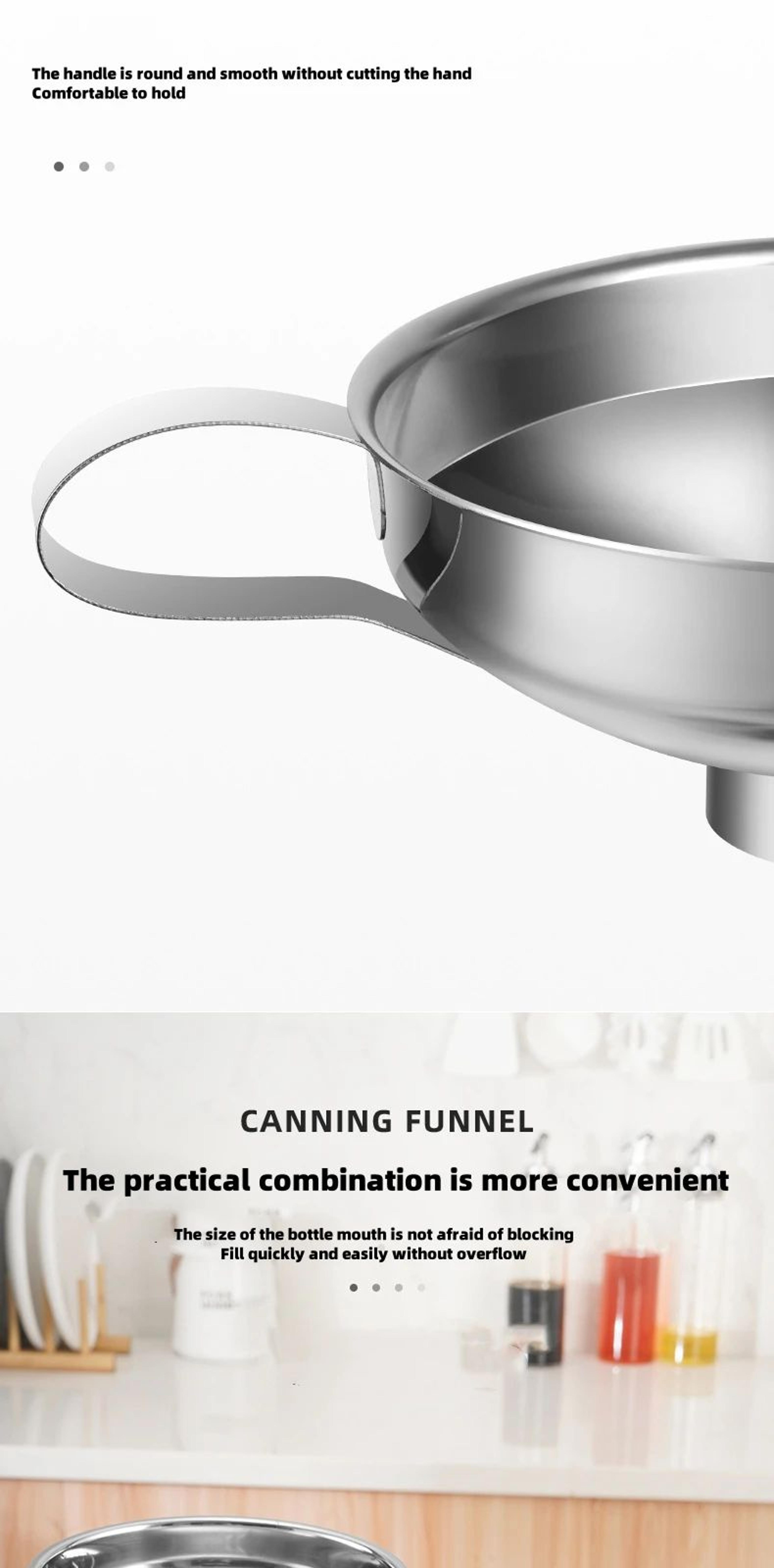 Stainless Steel Wide Mouth Canning Funnel 10