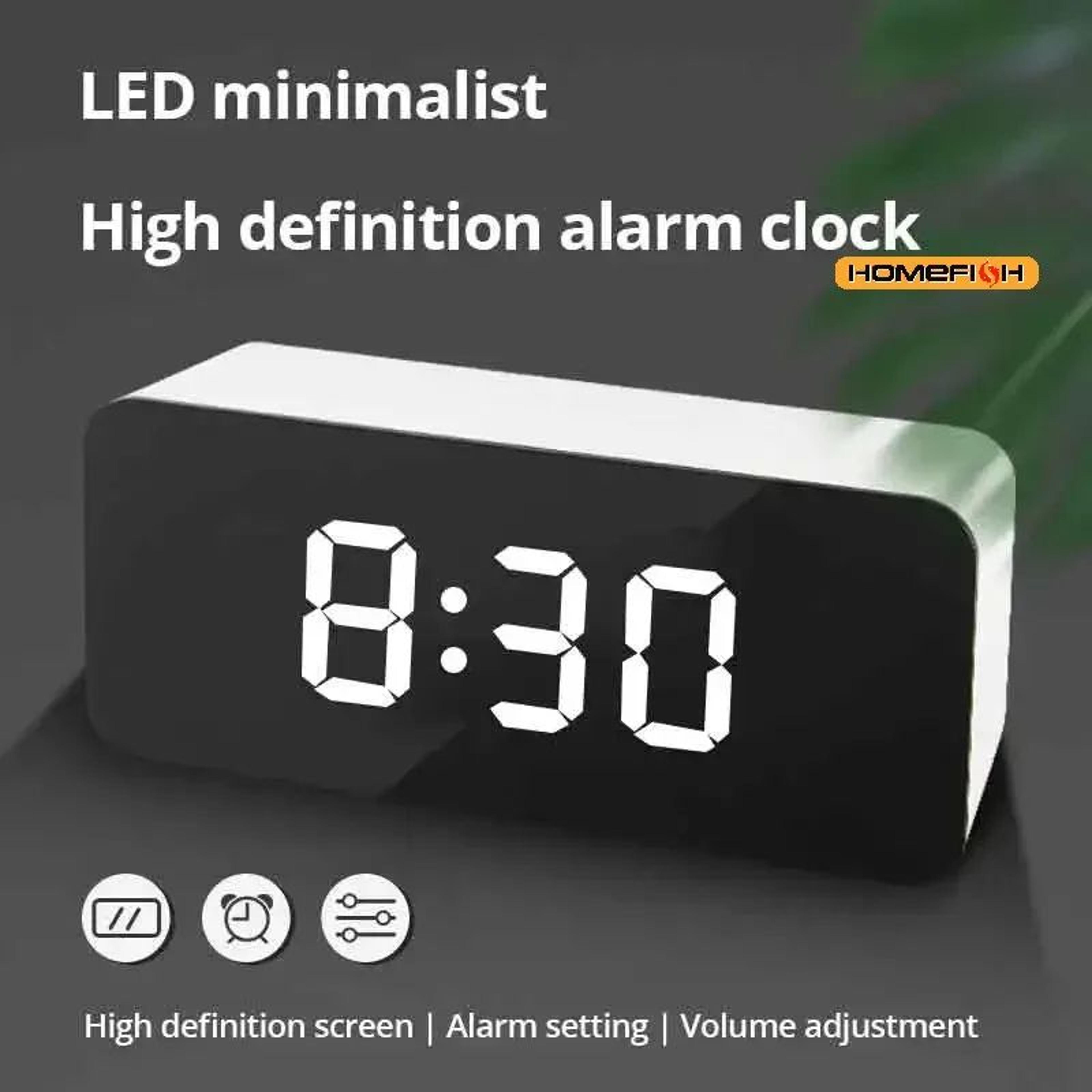 LED Mirror Desk Alarm Clock 0