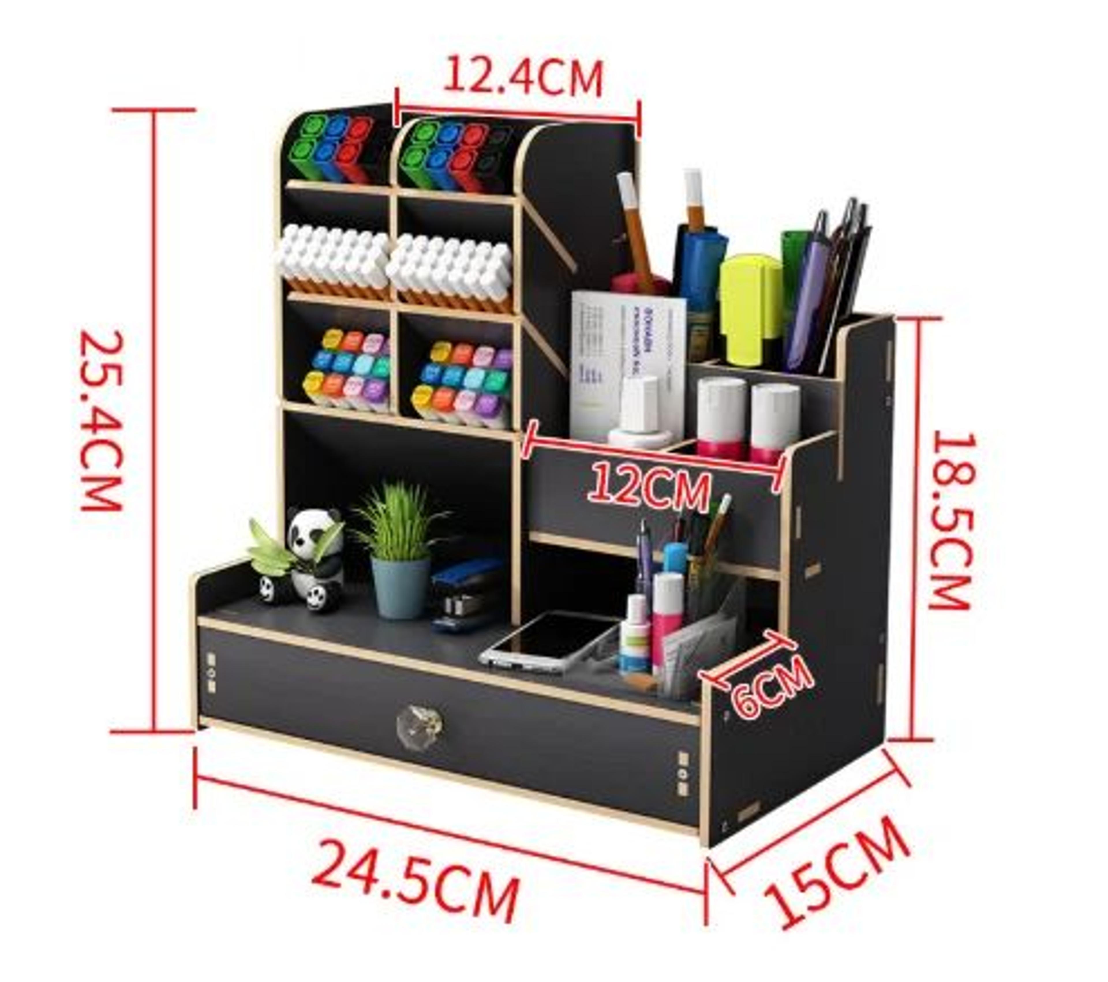 Wooden Desktop Organizer With Drawer 9