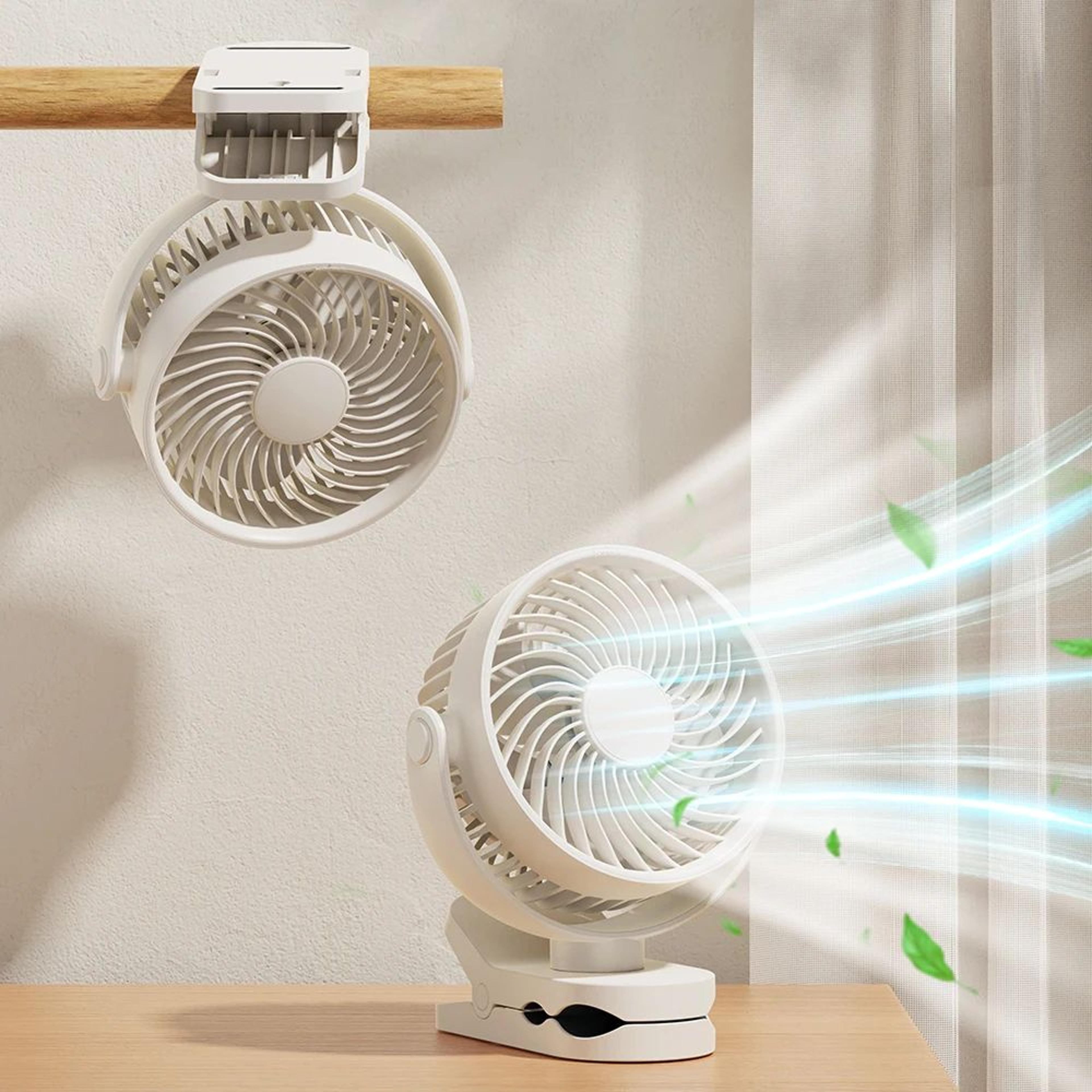 Wall Mounted Rechargeable Clip On Silent Fan 0