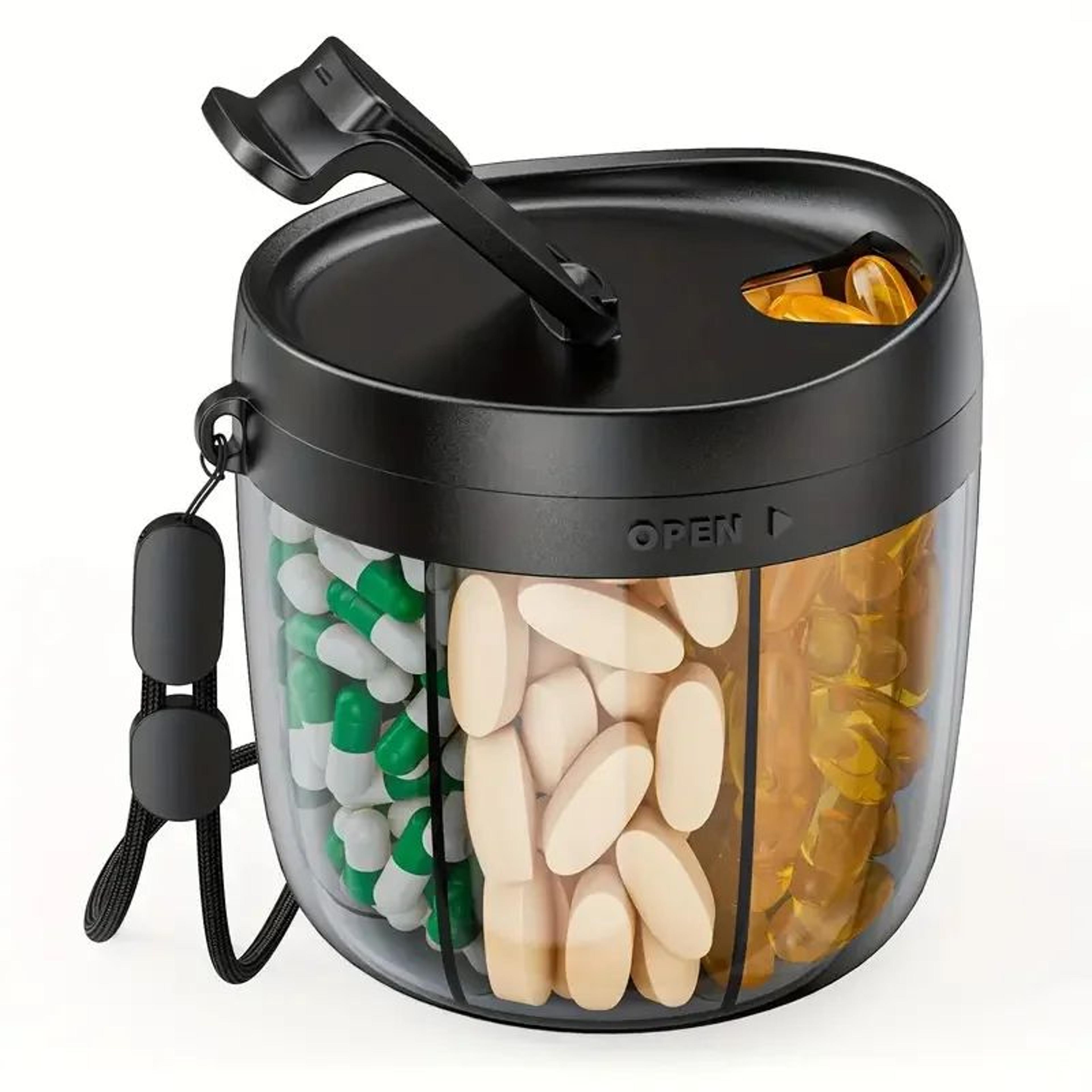 Portable Pill Dispenser Bottle With 7 Compartments 6
