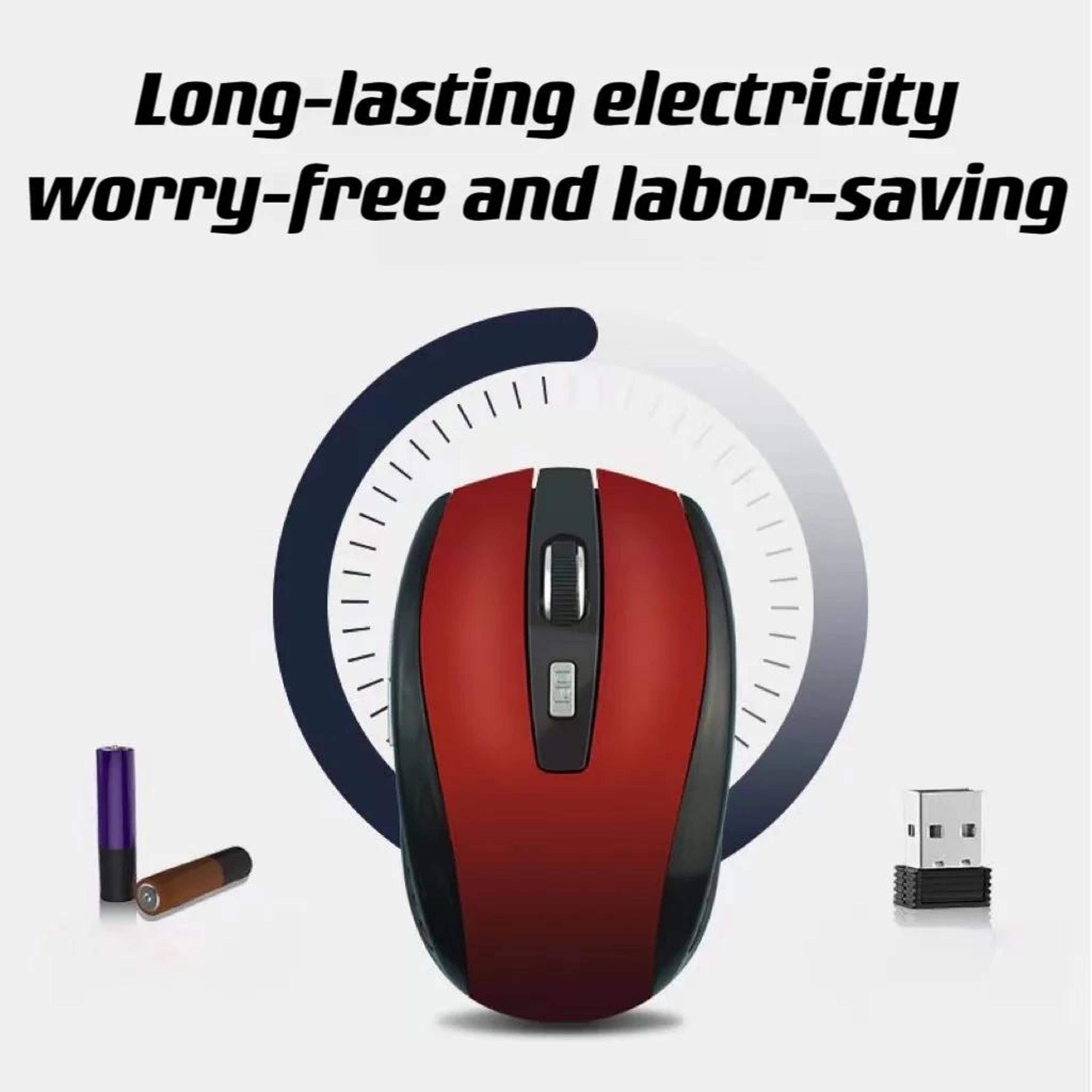 Wireless Optical Mouse Ergonomic 24G 6